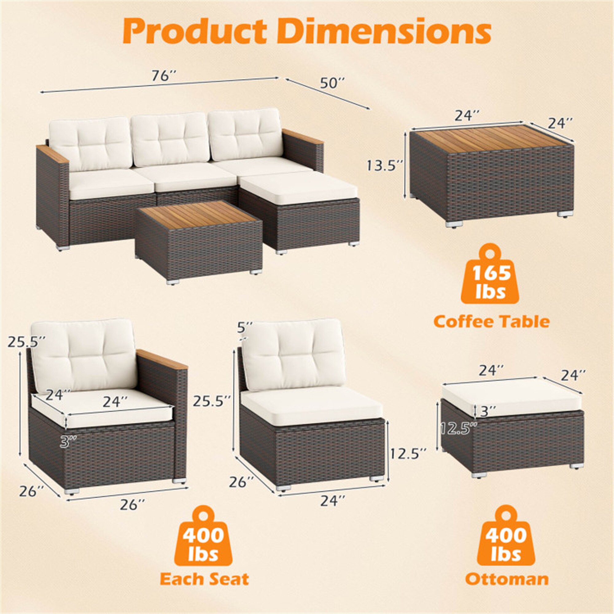 BABOOM BOM-0401AAE-OR Patio-Sofas-Daybeds - View #5