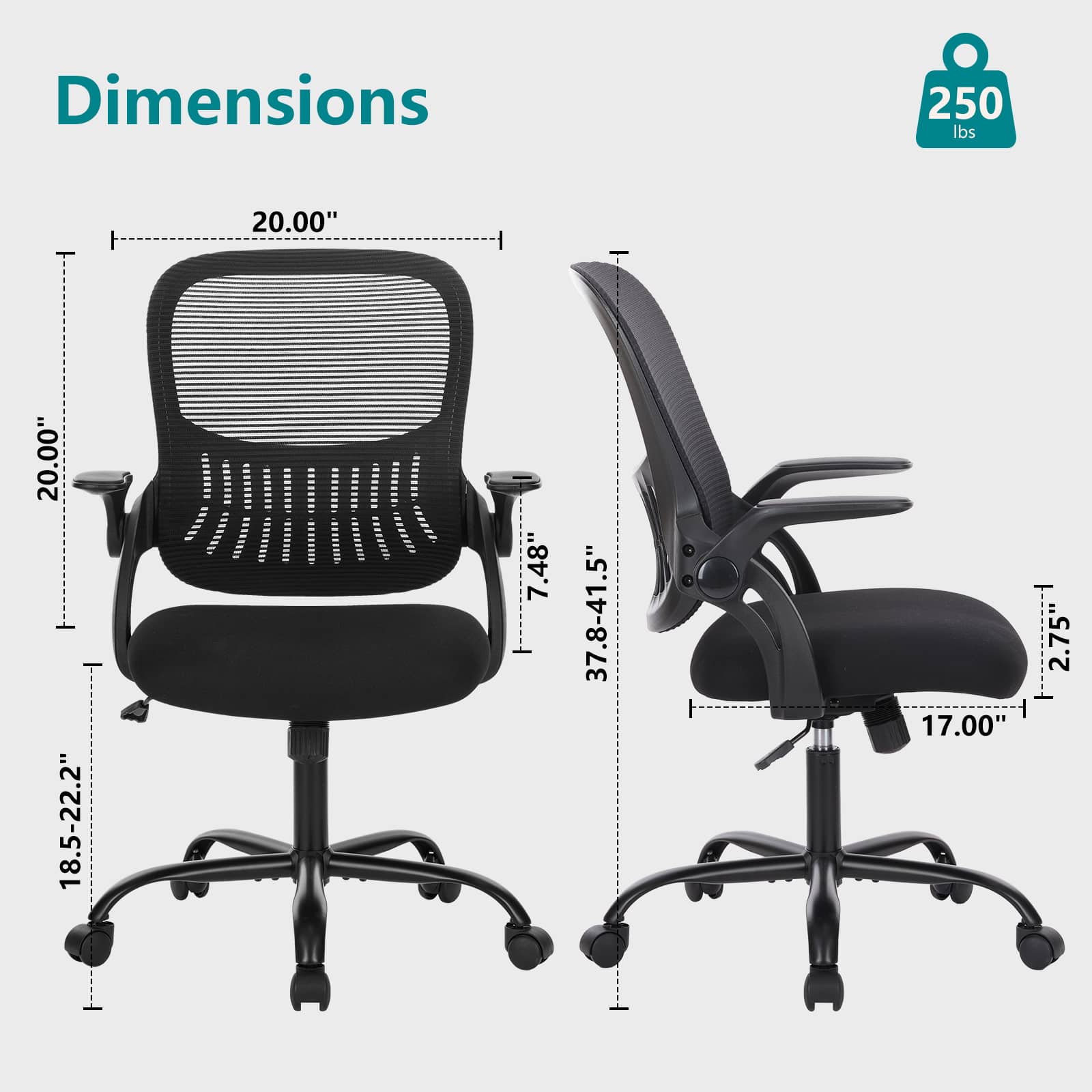 Bestier USLOW-HJ269532 Office-Chairs - View #5