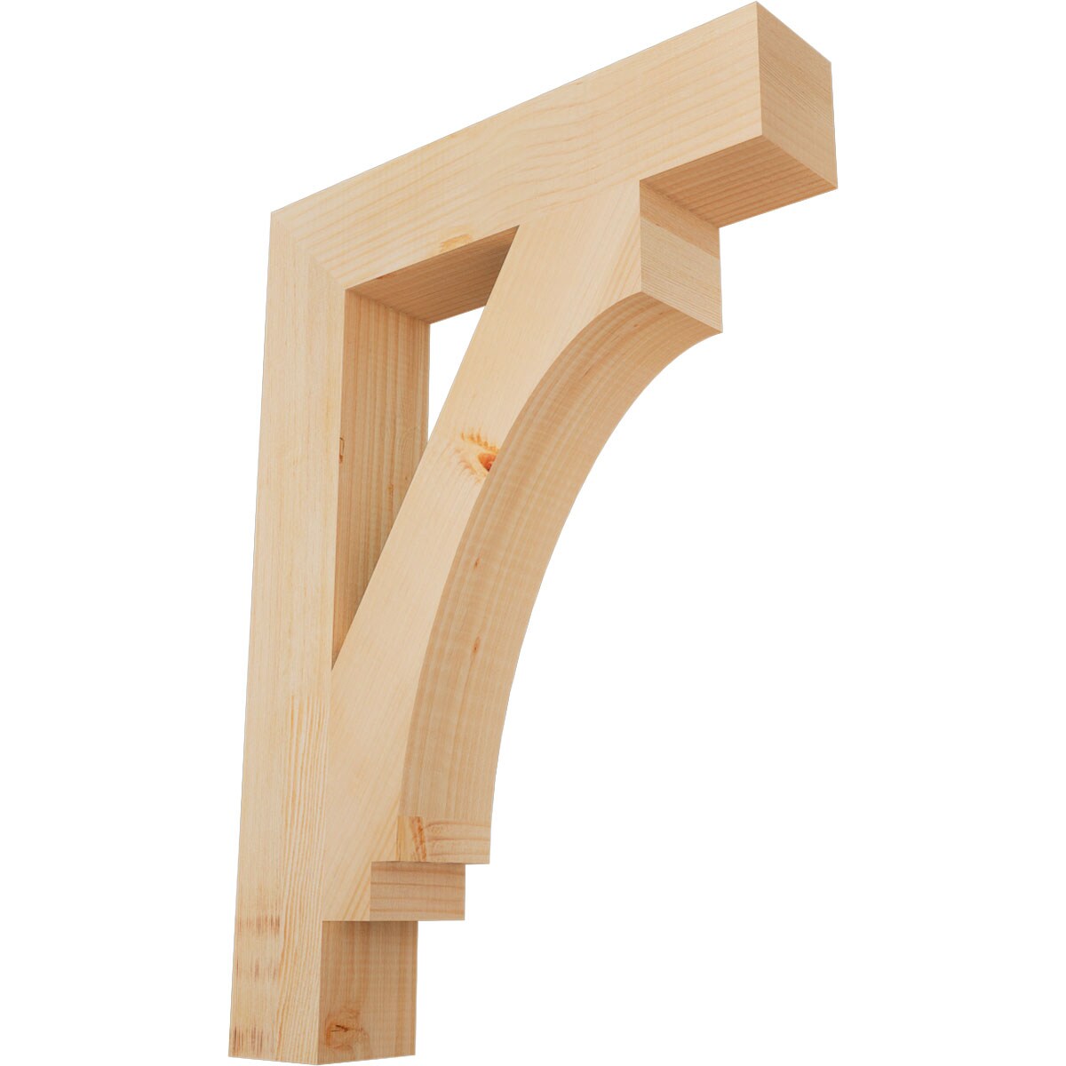 Ekena Millwork BKT04X20X28IMP05SDF Imperial Block Smooth 3-1/2-in x 20-in x 28-in Douglas fir Brown Wood Standard bracket