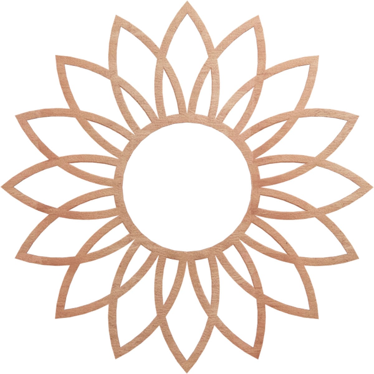 Ekena Millwork CMWP28X28X0250DACH Daisy Fretwork 28-in W x 28-in L Contemporary Cherry Wood Whole Ceiling Medallion