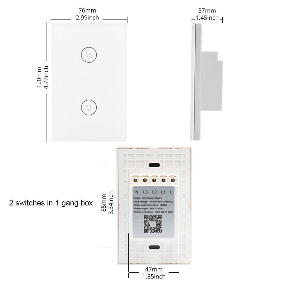 Smart Light Switch with Remote Neutral Required (US Version) –  AvatarControls