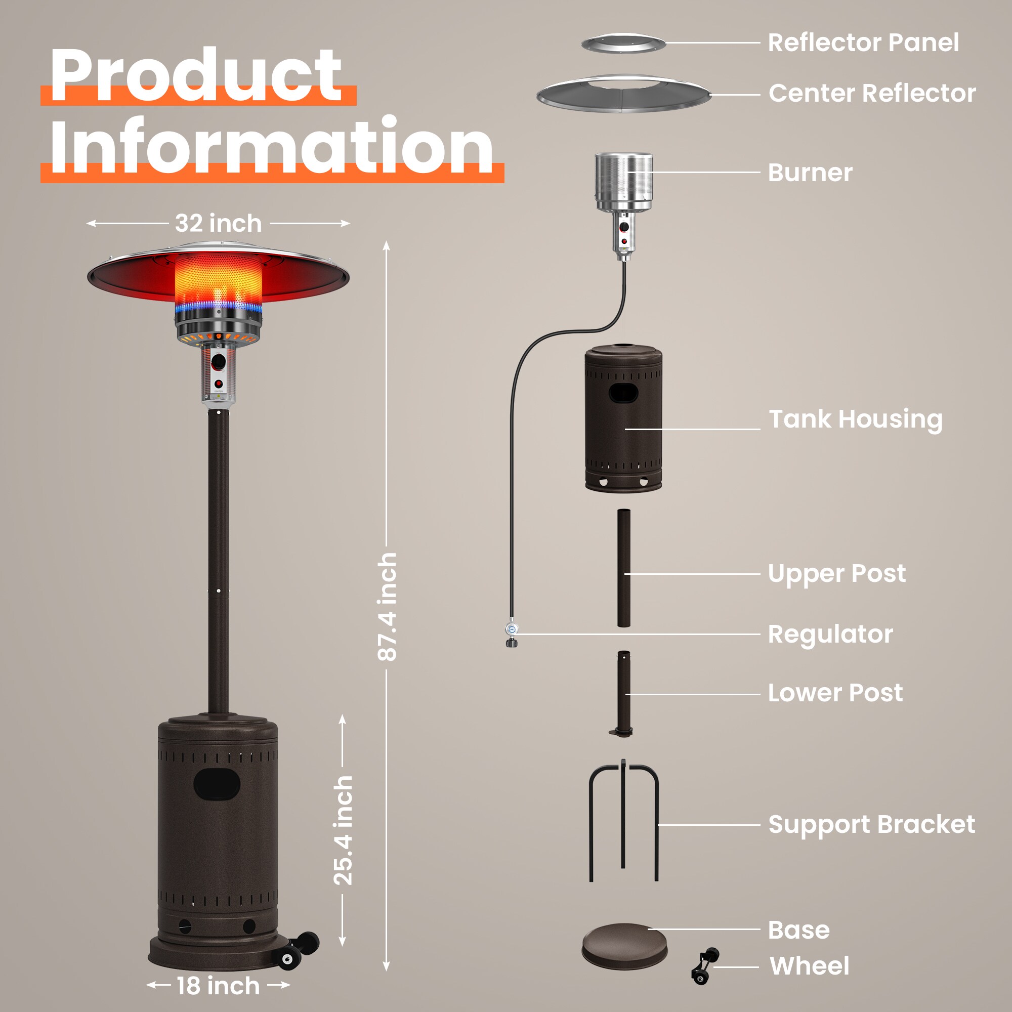 PamaPic PH-LZ-WL1 Portable-Liquid-Propane-Heaters - View #7
