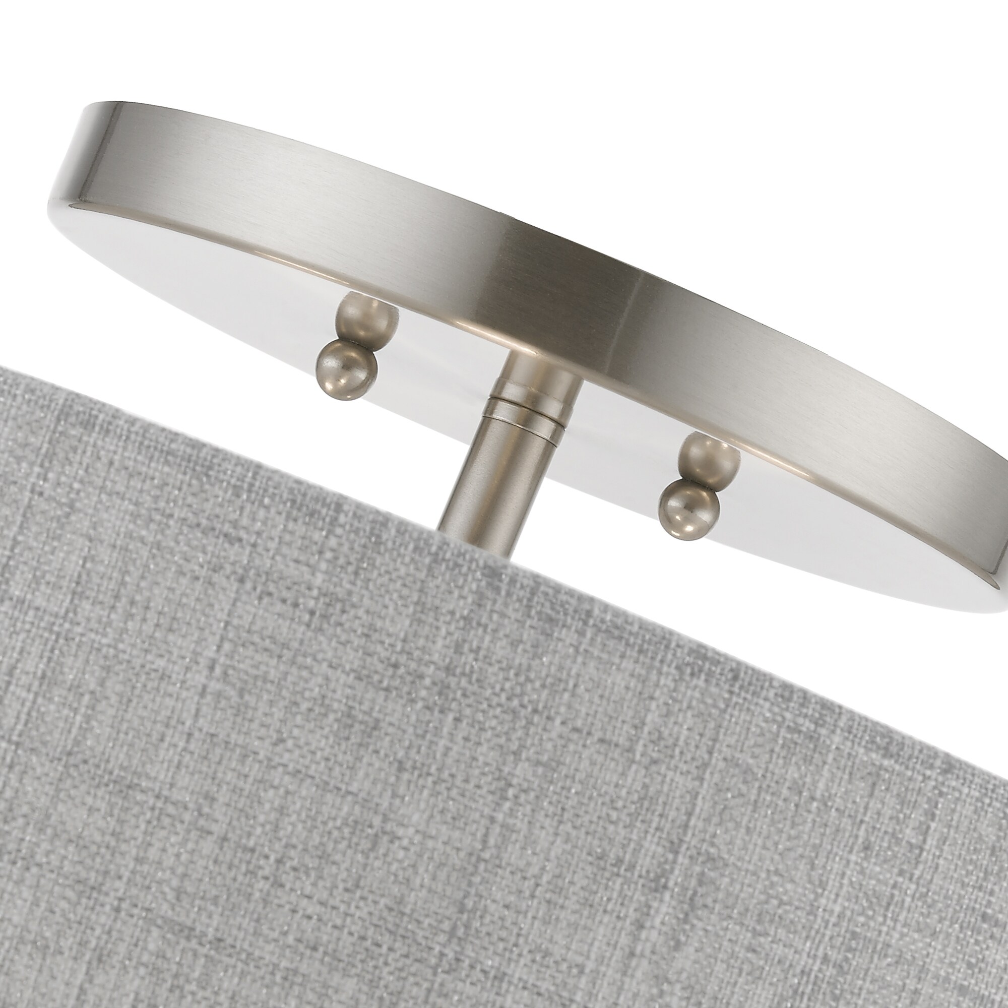 Dakota Brushed Nickel 4-Light Semi-Flush Mount with Urban Gray Shade