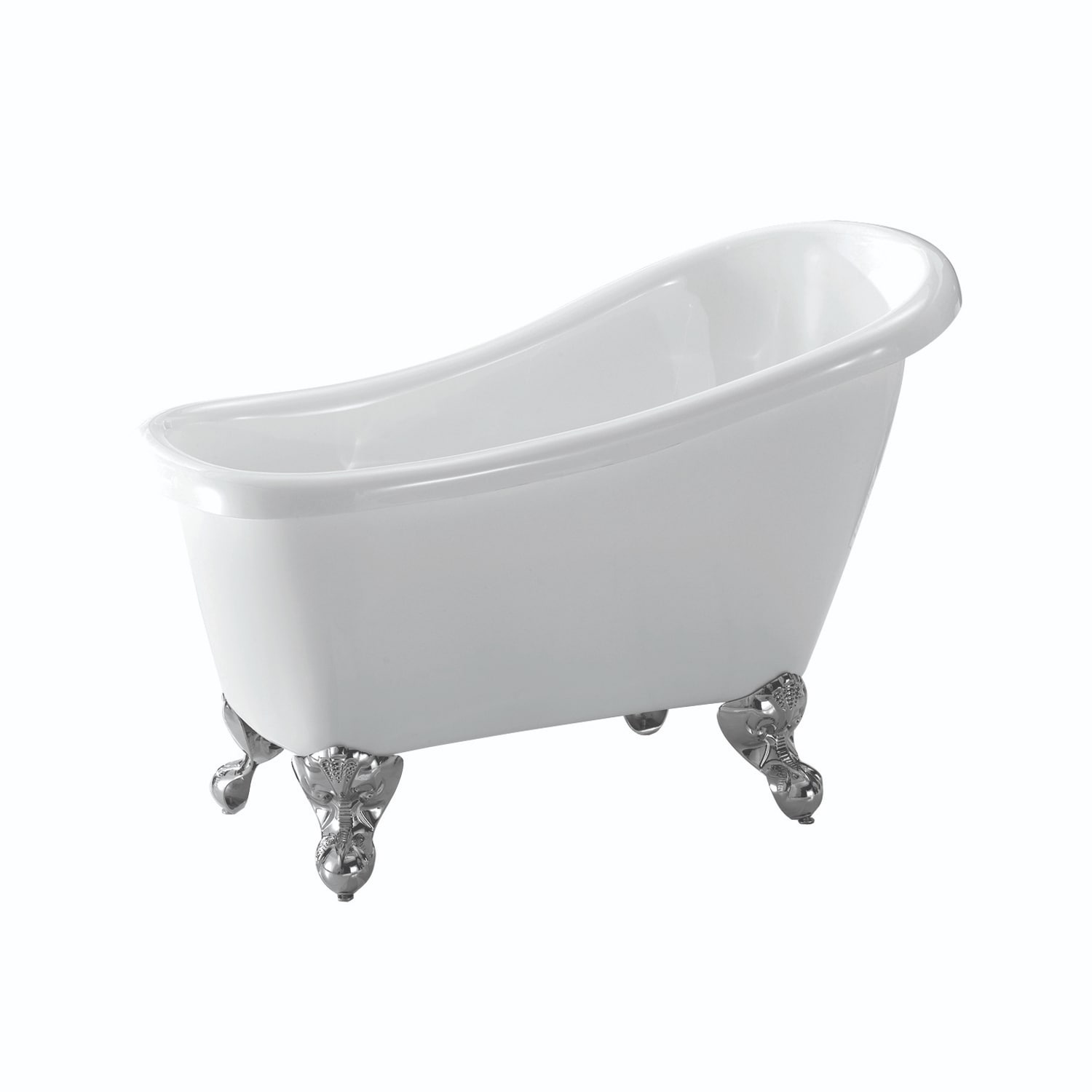 Barclay  ATSN44-WH-CP 44 Inch Bathtub With Polished Chrome Nickel Feet