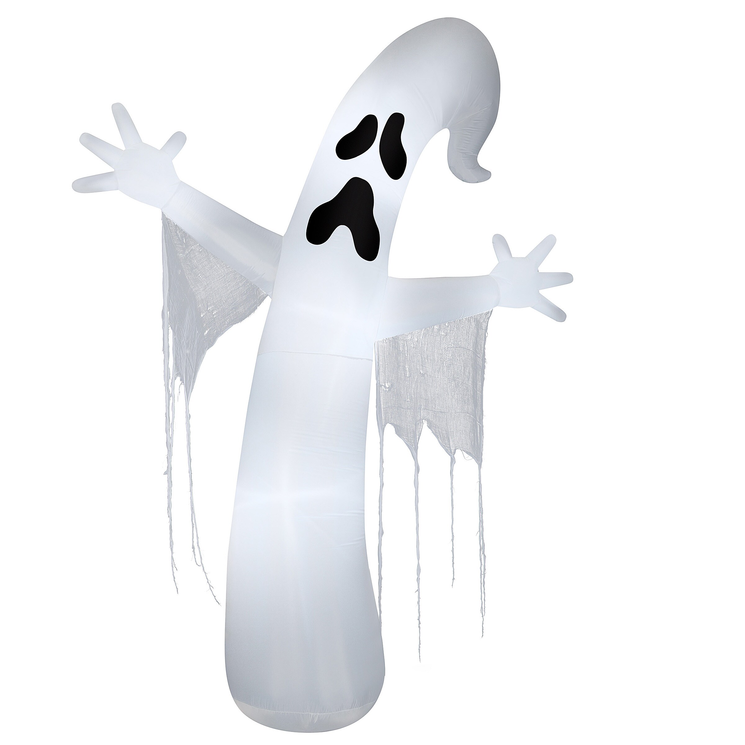 National Outdoor Living 12-ft Pre-Lit White Ghost Outdoor Halloween ...