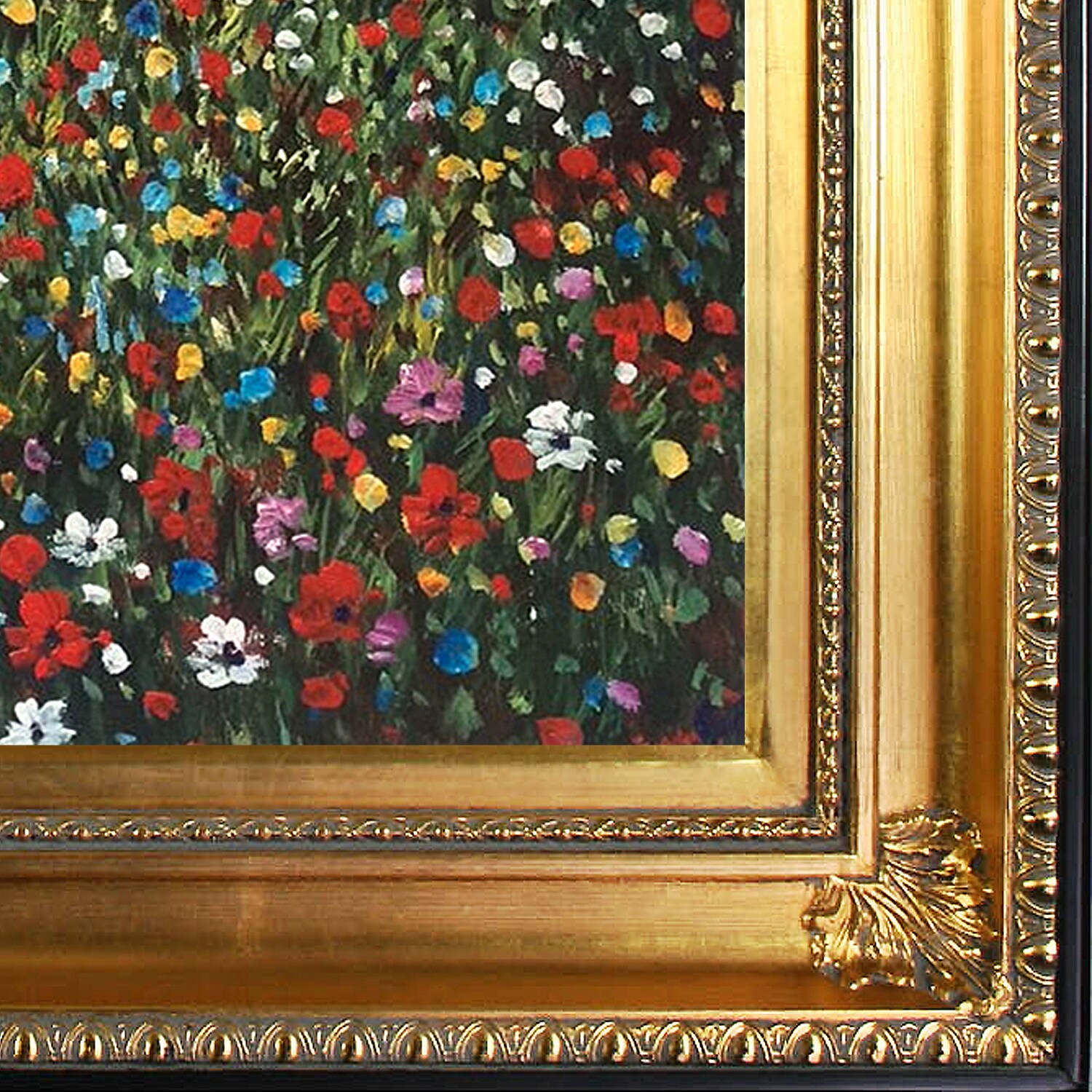 La Pastiche Poppy Field Gustav Klimt Framed 28.5-in H X 32.5-in W ...