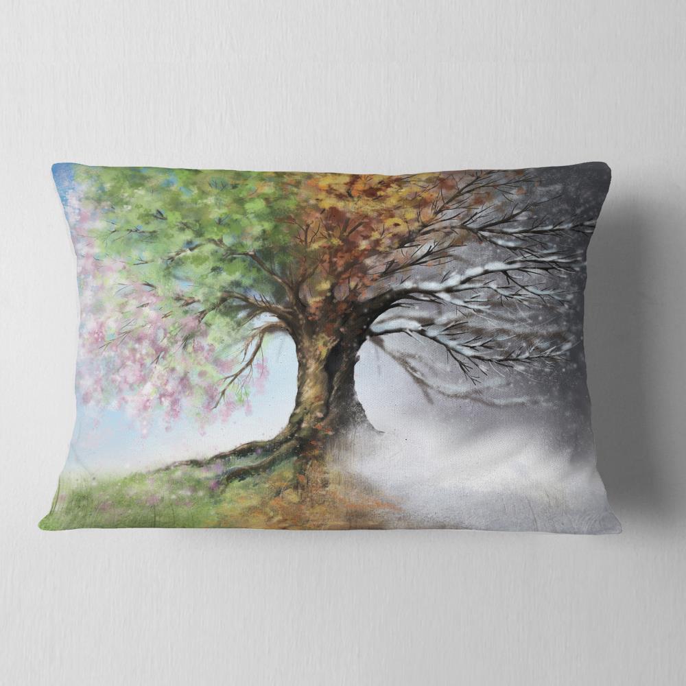 Designart CU9283-12-20 12-in x 20-in Green Rectangular Indoor Decorative Pillow