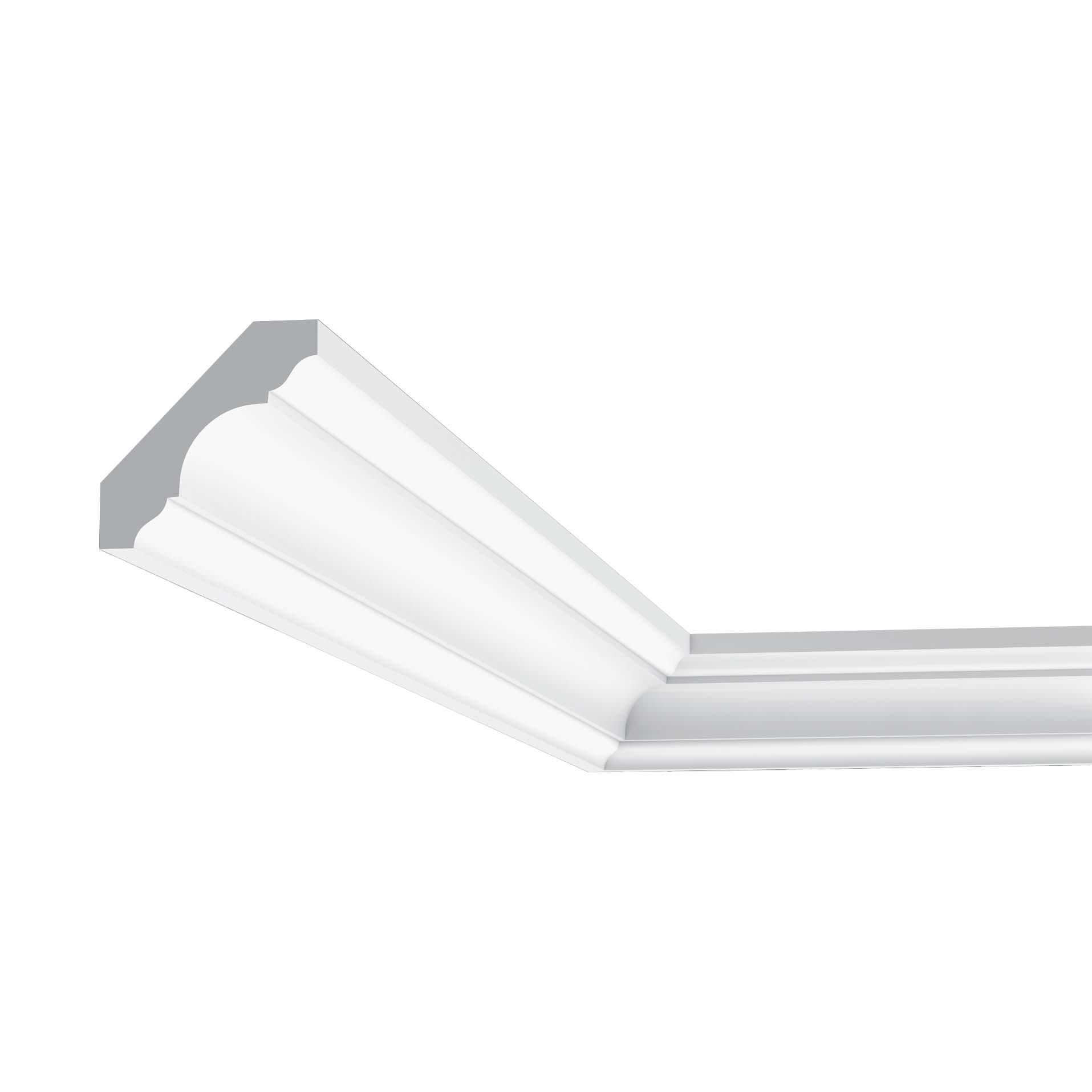 White High-Density Polyurethane Crown Moulding 78.75''