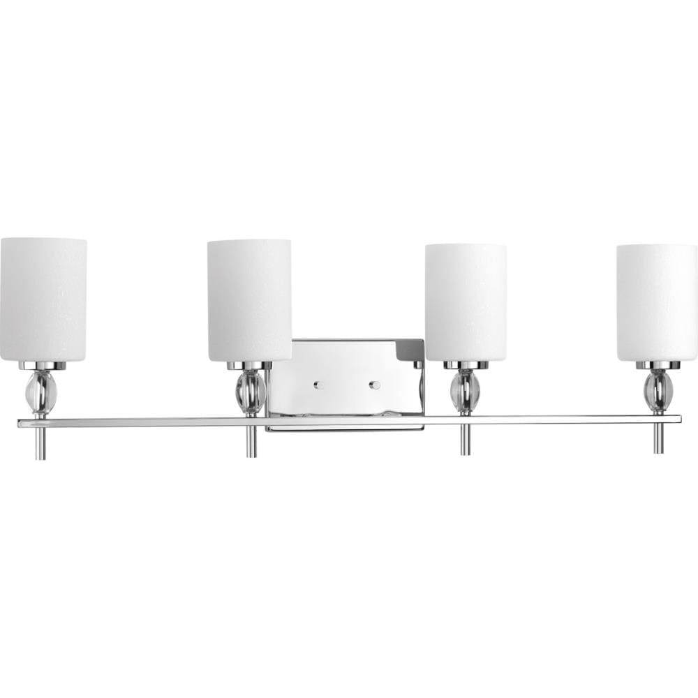 Progress Lighting P2777-15 Status 33.87-in 4 -Light Polished Chrome Modern/contemporary Vanity light