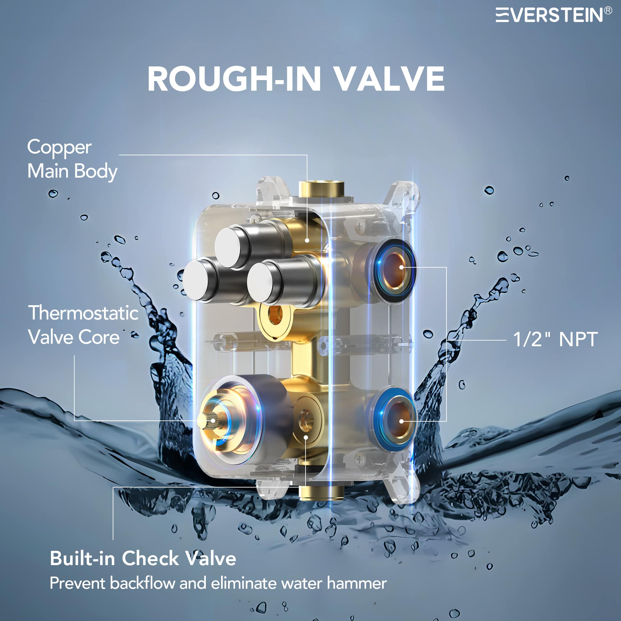 EVERSTEIN SFS1007-NK12 Tub-Shower-Faucets - View #7