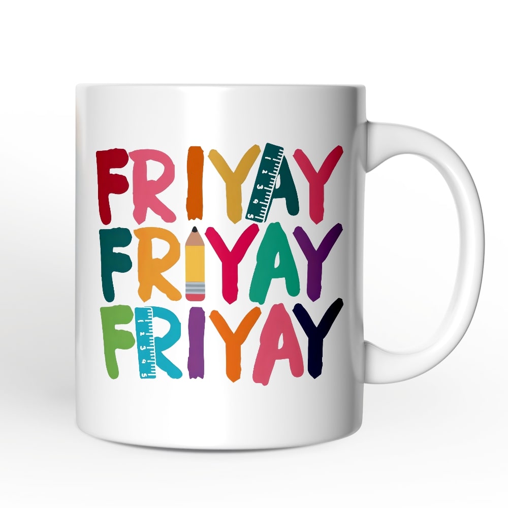 OrnamentallyYou NPCM469 Friday Teacher Mug Friyay Weekend Vibes Gift