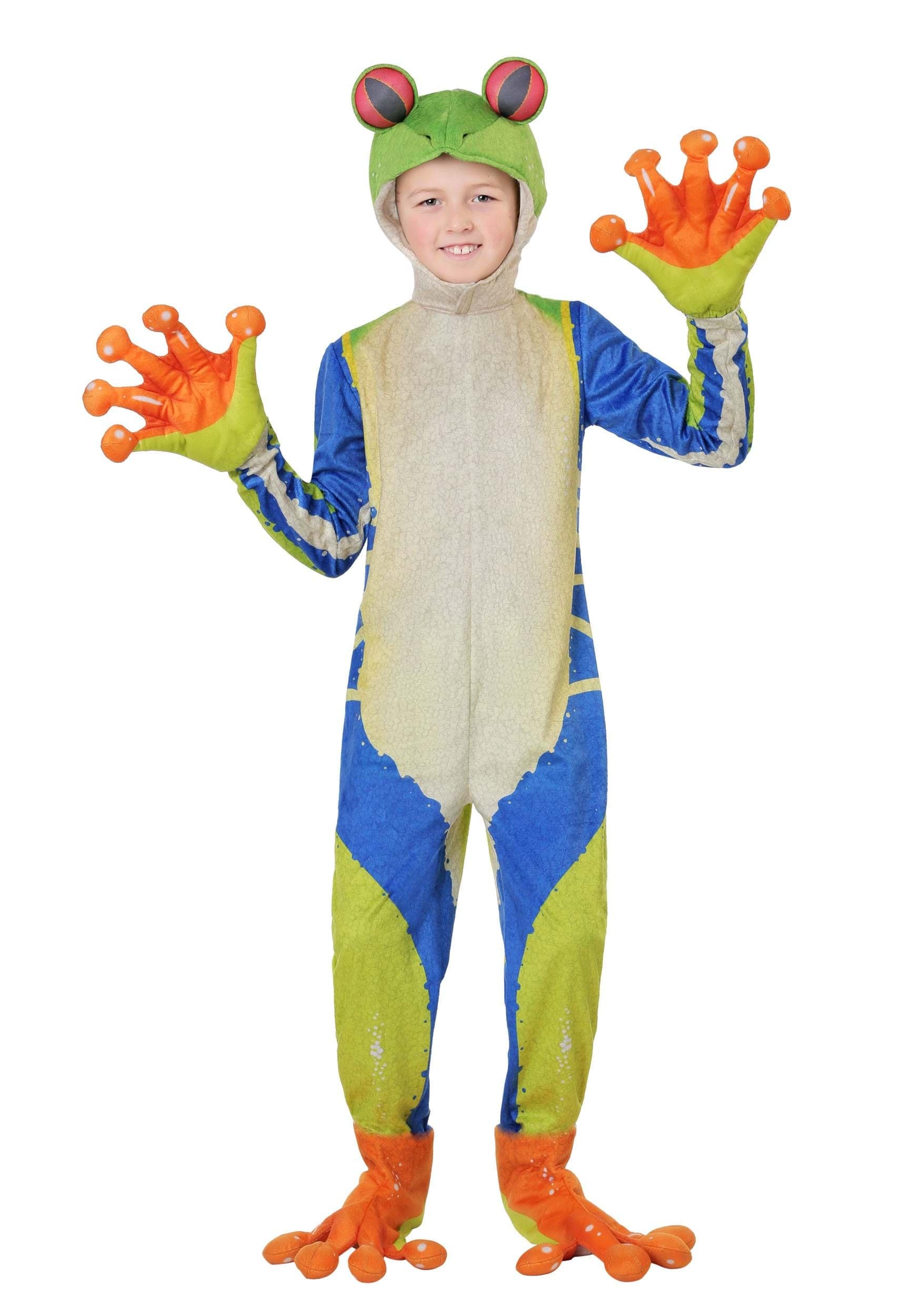 HalloweenCostumes.com FUN1517CH-L FUN Costumes Realistic Tree Frog Costume for a Child Large