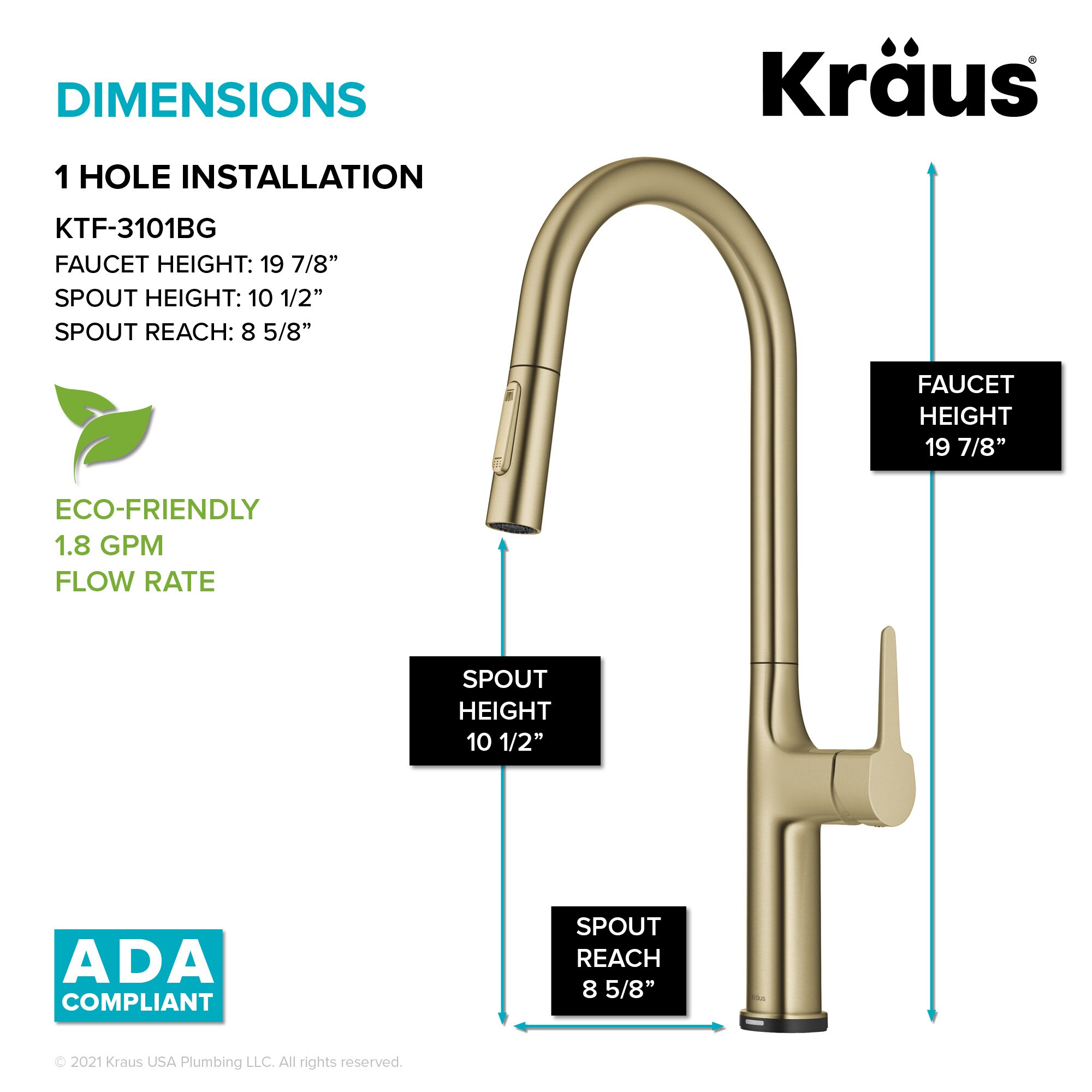 Kraus KTF-3101BG Kitchen-Faucets - View #9