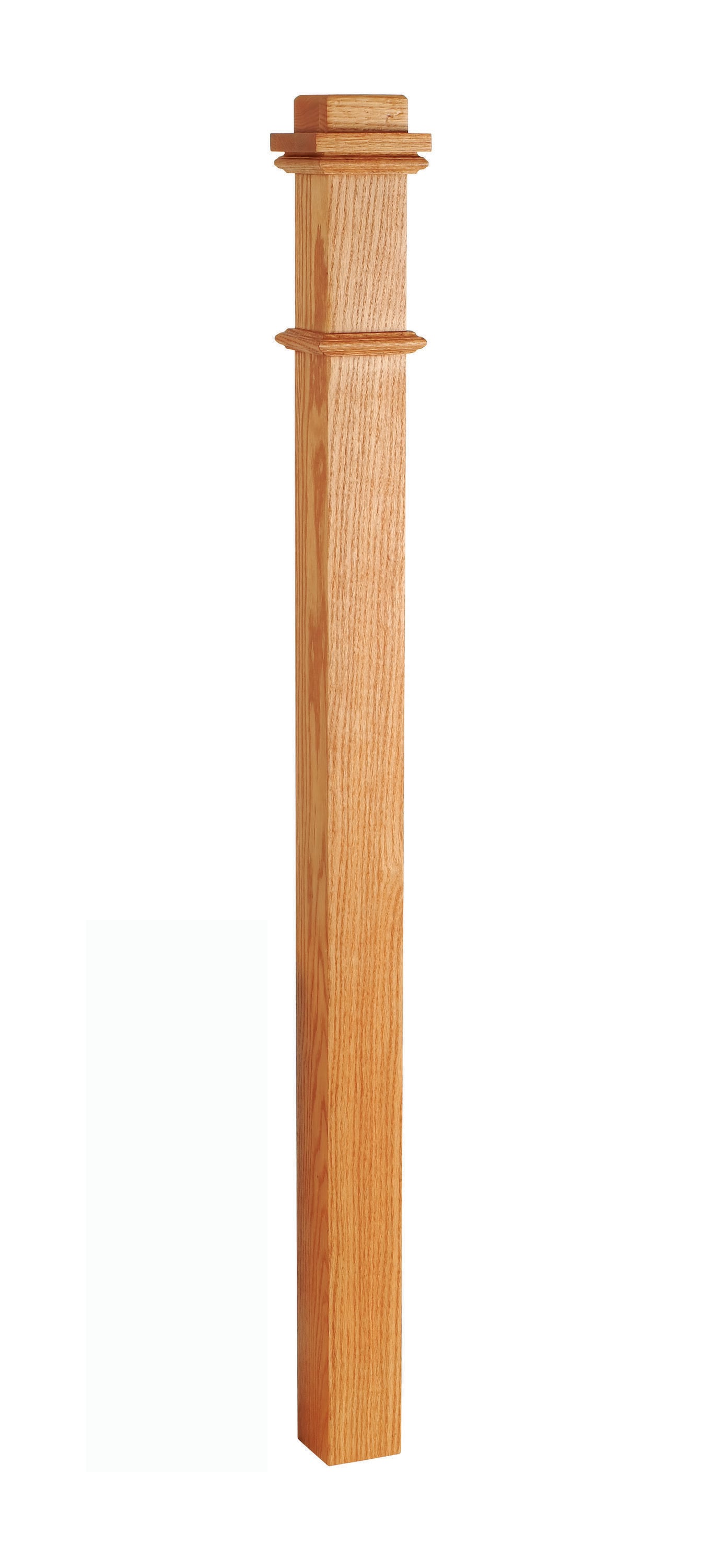 Crown Heritage BC4414074 Craftsman 3.25-in x 58-in Unfinished Red oak Universal Stair Newel Post