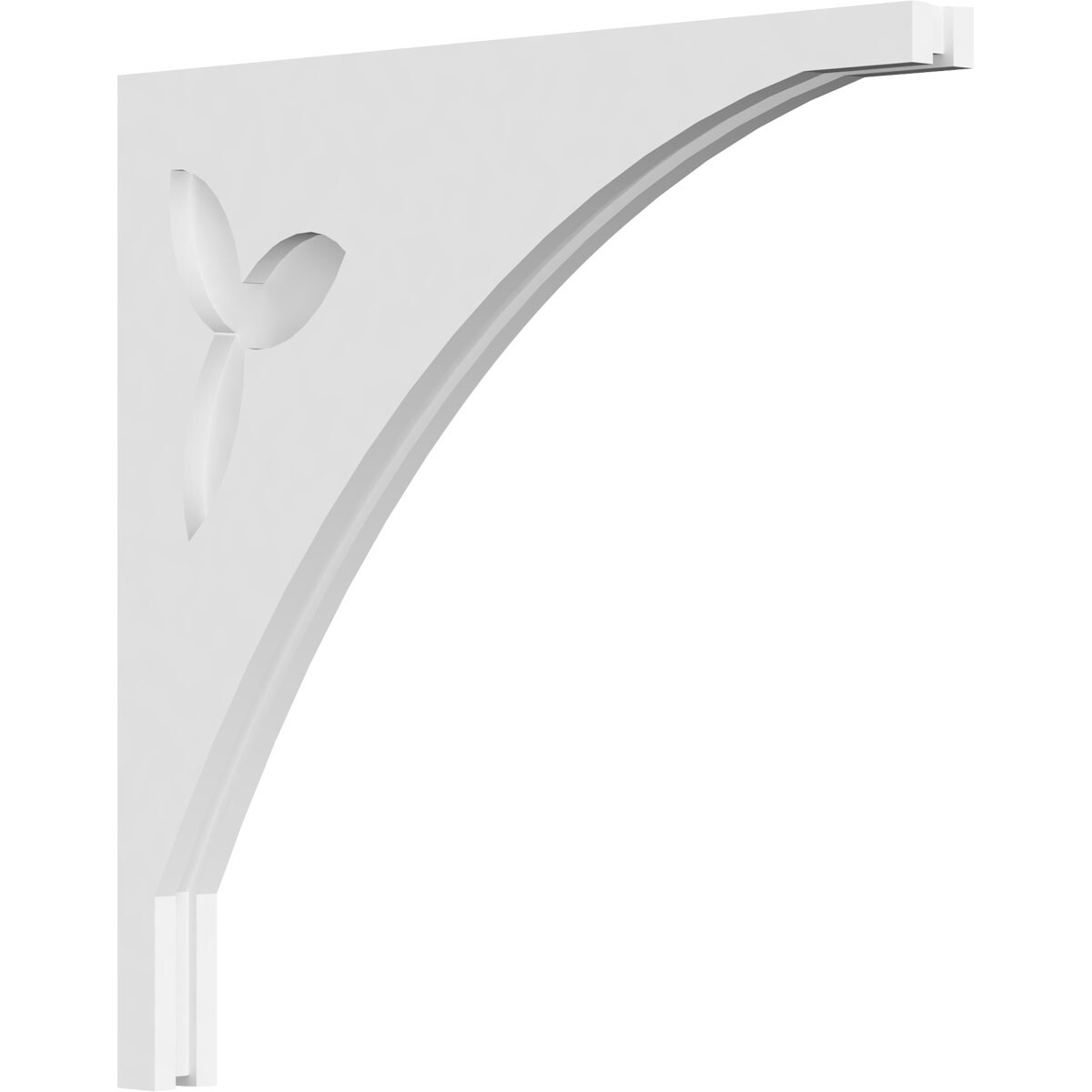 Ekena Millwork CORP01X22X22NA 1.875-in x 22-in x 22-in Naple Unfinished White PVC Paintable Corbel