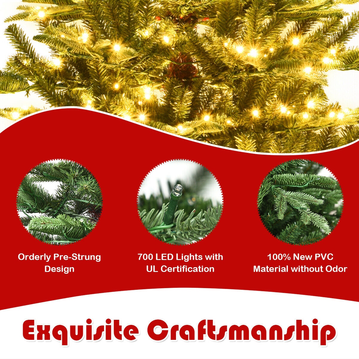 WELLFOR CM-HJY-22819 Artificial-Christmas-Trees - View #6