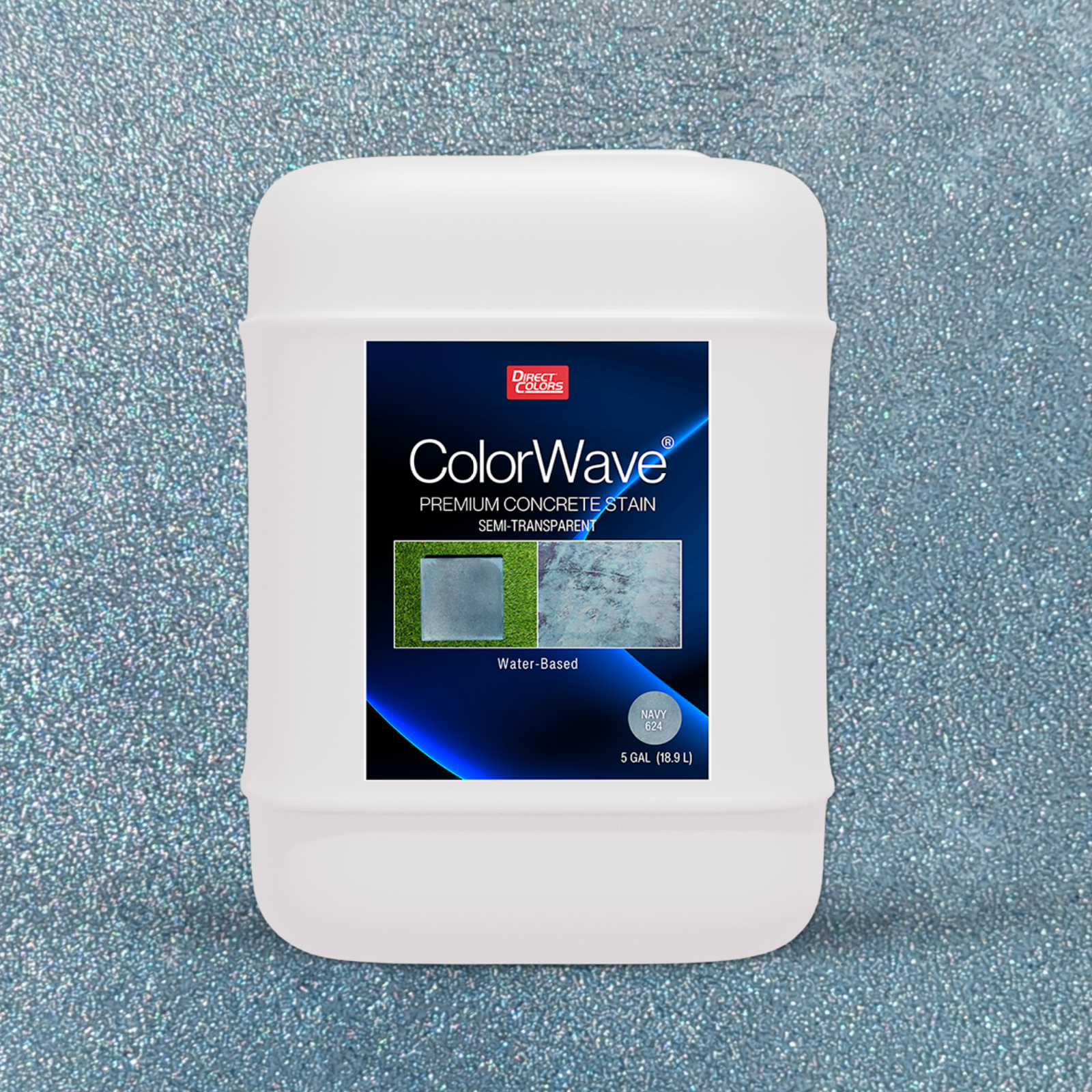 Direct Colors DC-CLW-624-5GAL ColorWave Navy Water-based Ready-to-use Concrete stain ( 5-gallon )