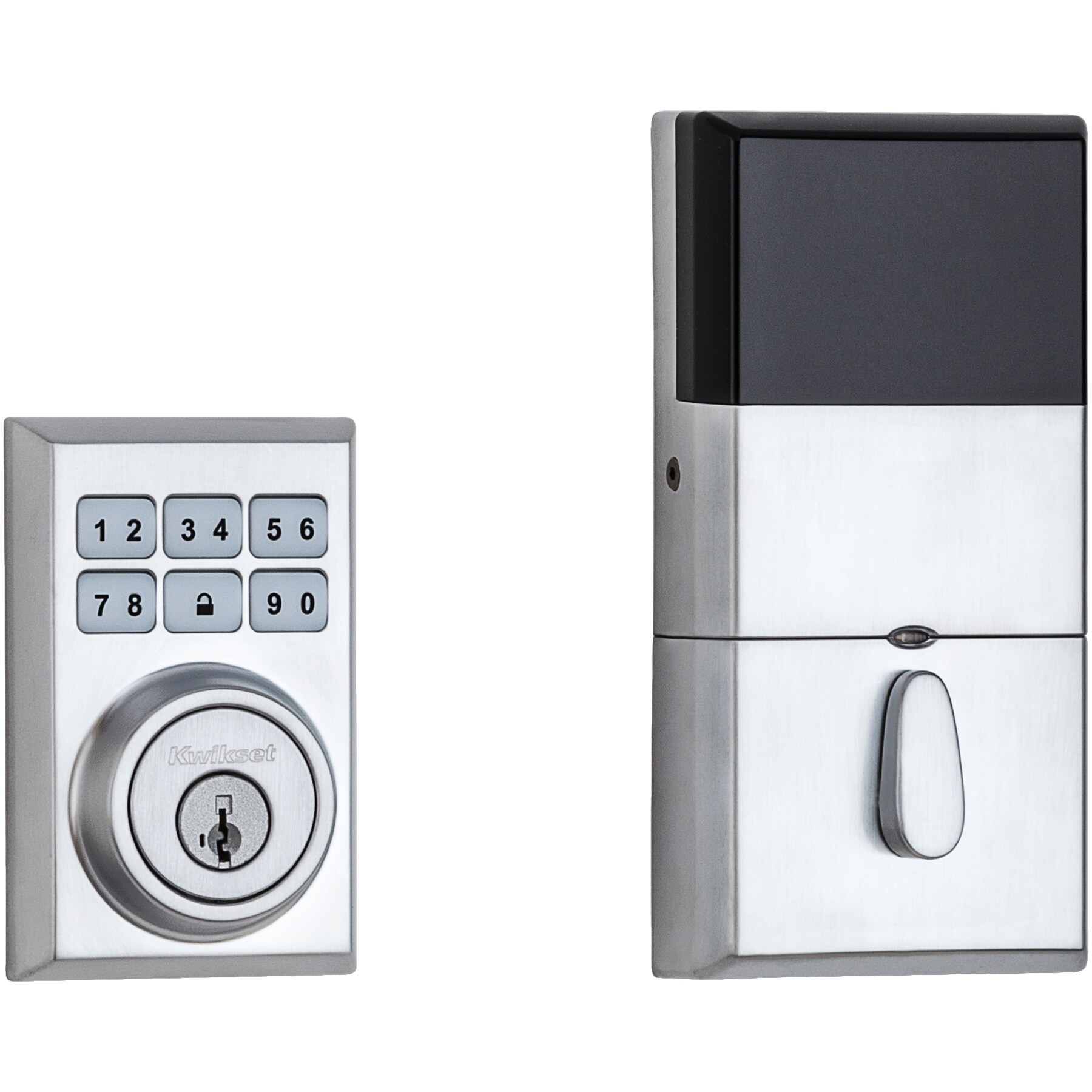 Kwikset SmartCode 910 Satin Chrome Single Cylinder Smartkey Electronic ...