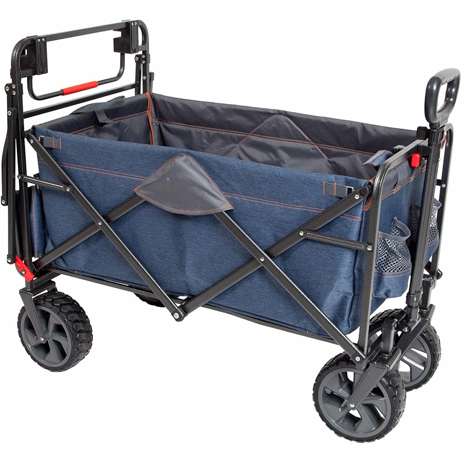 Mac Sports Mac Sports Collapsible Folding Heavy Duty Push Pull Utility Cart Wagon, Blue 229669 Sansujyuku sansujyuku.com