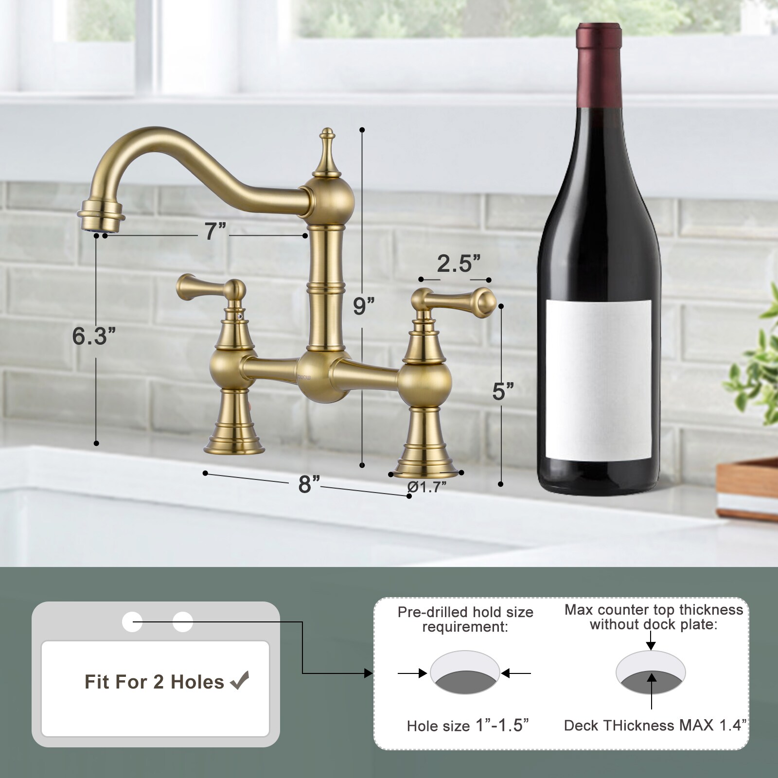 WOWOW 2311501G-LW Kitchen-Faucets - View #6