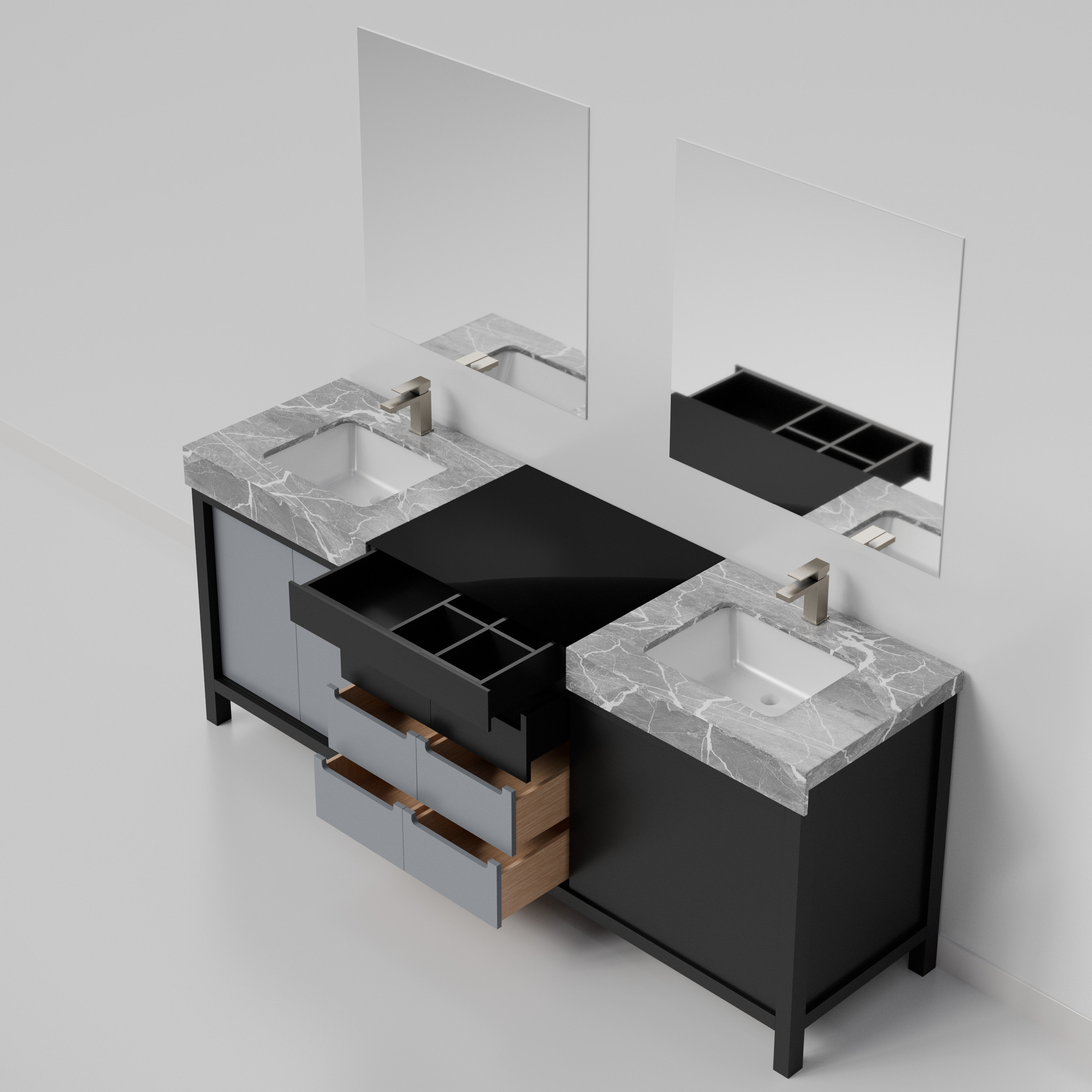 Lexora LZ342284DLISM34FBG Bath-Vanity-Combo - View #8