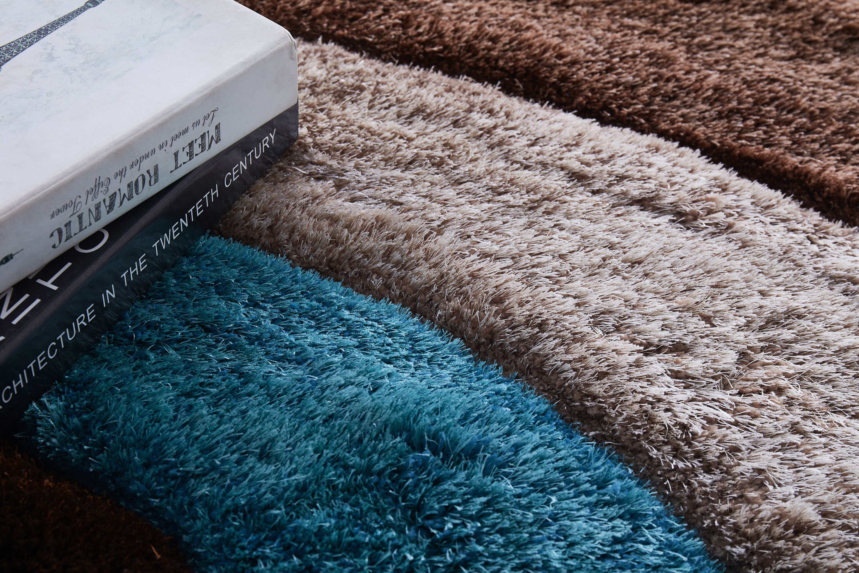 MDA Rugs Mateos Collection 5 X 7 (ft) Brown and Blue Indoor