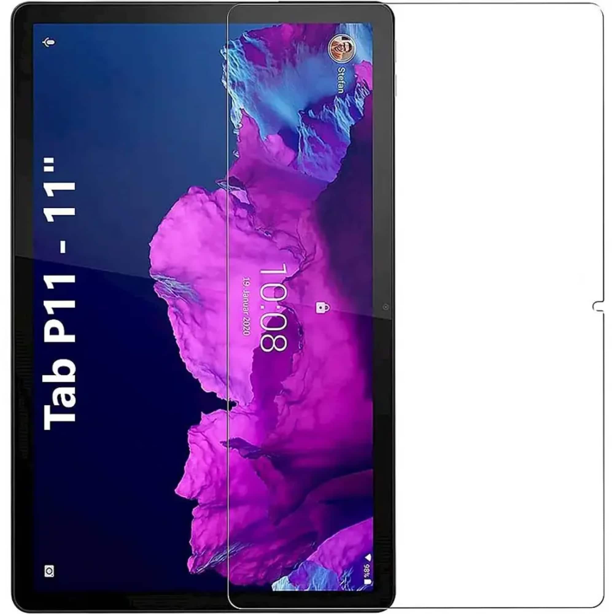 SAHARA  - ZeroDamage Ultra Strong Tempered Glass Screen Protector for Lenovo Tab P11 - Clear