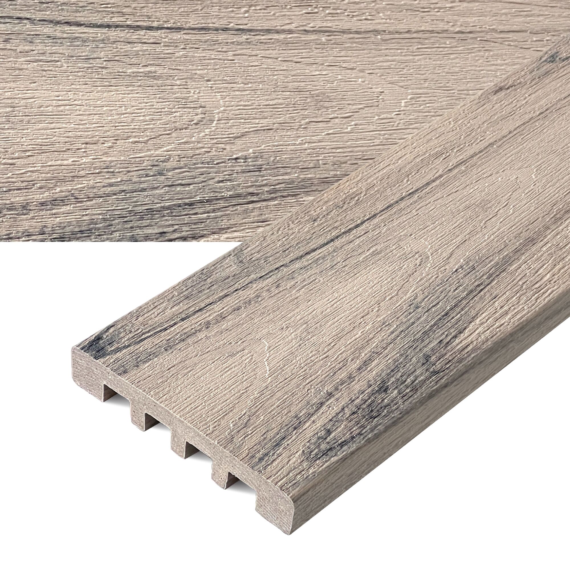 Armadillo 98020 Essentials 1-in x 6-in x 20-ft Saw Grass Solid edge Composite Deck board