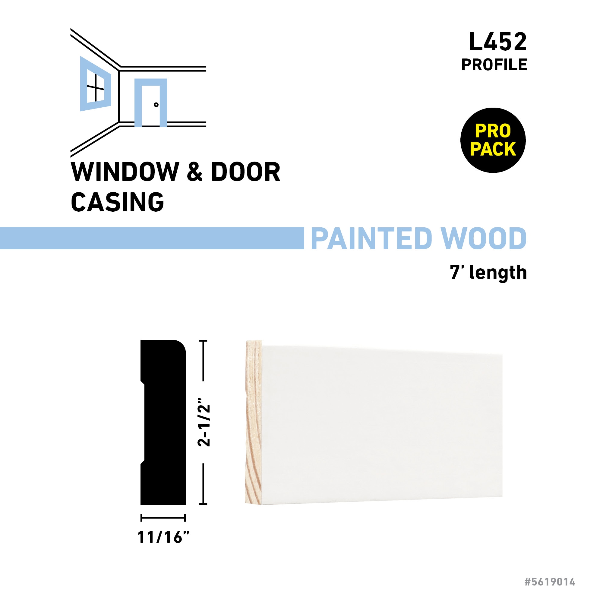 allen + roth D L452 70 FJPWH Window-Door-Casings - View #3