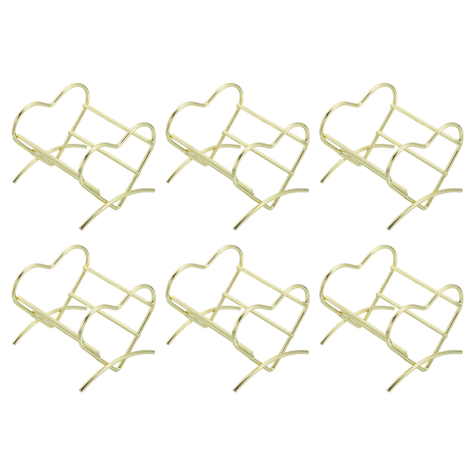 Unique Bargains 6pcs Air Plant Holder Makeup Sponge Drying Holder Rack Tabletop Air Fern Display Stand Makeup Beauty Egg Dry Stand for Dressing Table Home Decoration Light Gold 50x50x45mm