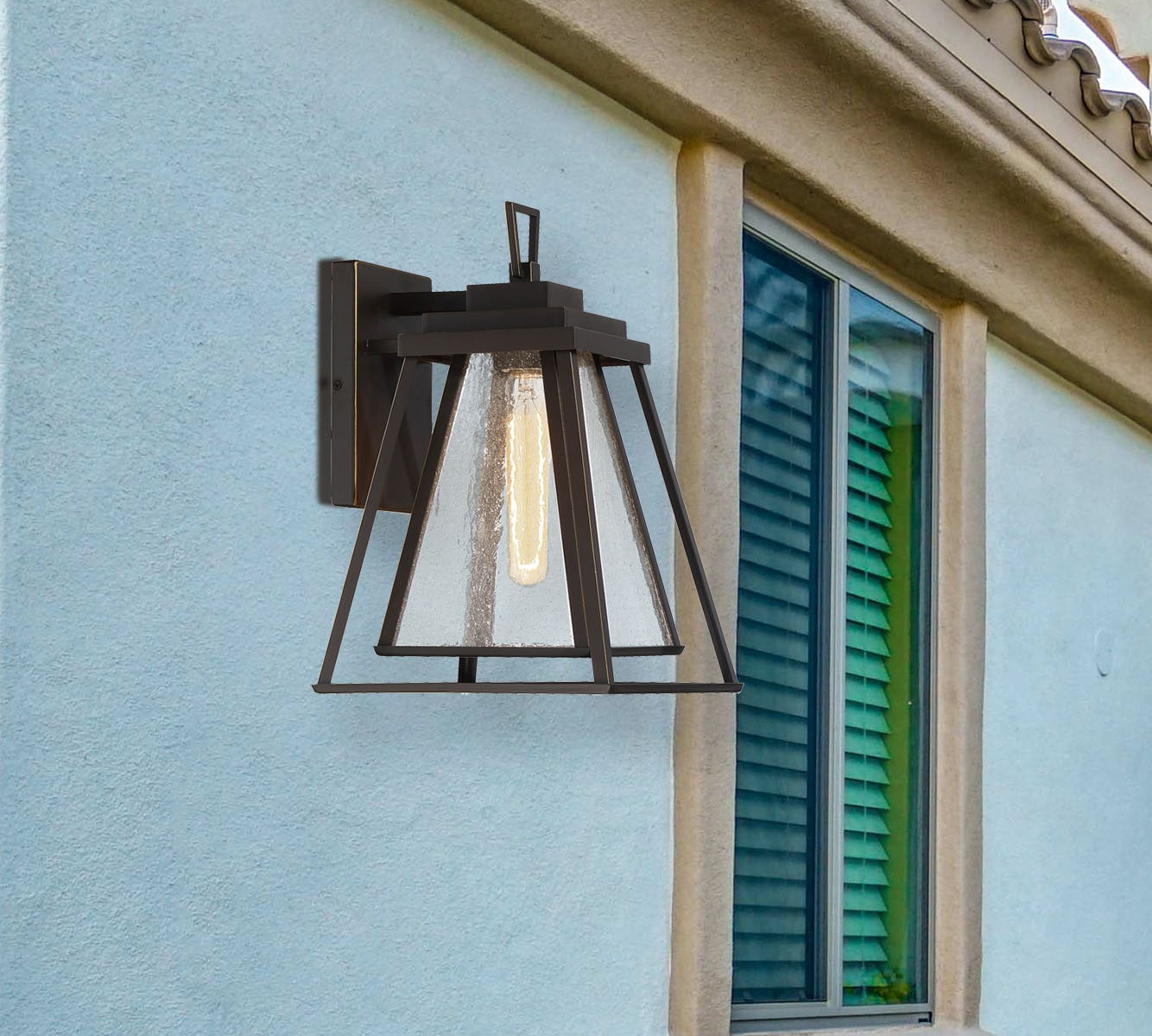 Minka Lavery 73112-226 Sleepy hollow 1 -Light 14.125-in H Bronze Hardwired Outdoor Wall Light