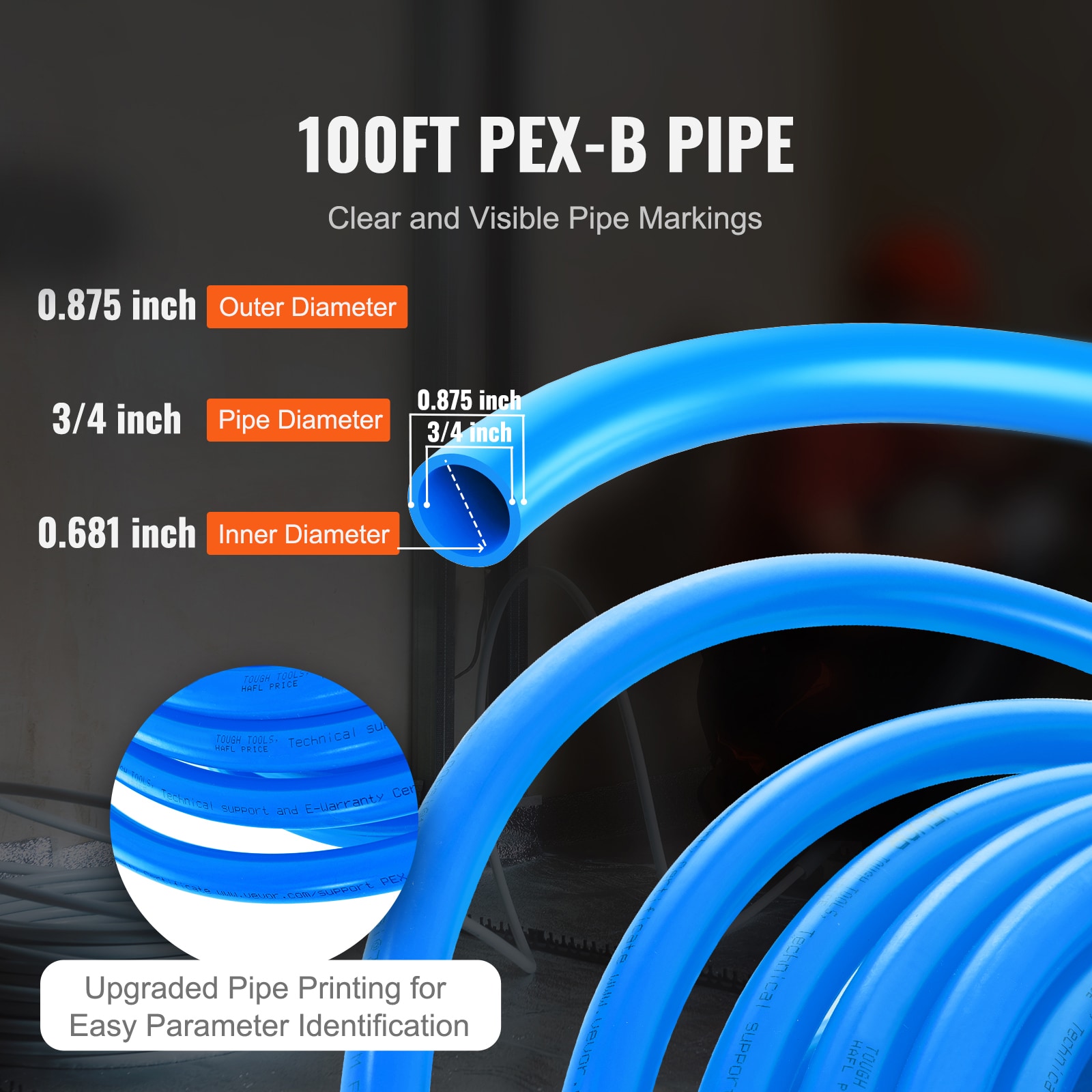 VEVOR PEXBGLS100FTV0X1AV0 Pex-Crimp-Fittings - View #7