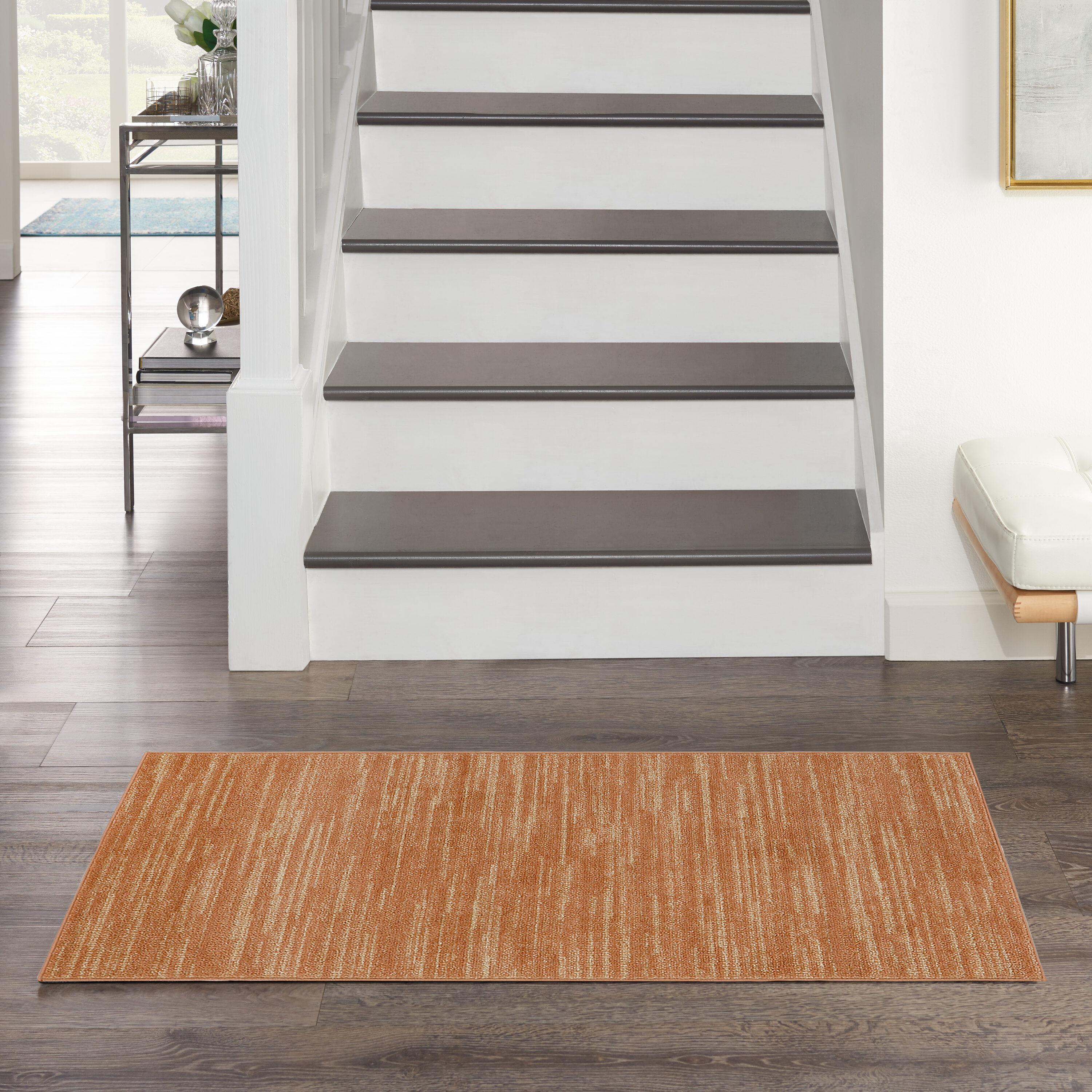 Nourison Home 099446916914 Essentials 3 x 5 (ft) Loomed Polypropylene Rust Rectangular Indoor/Outdoor Solid Area rug