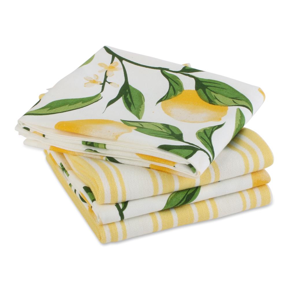 Lemon Bliss Embellished Dishtowel 18X28, 4 Pieces