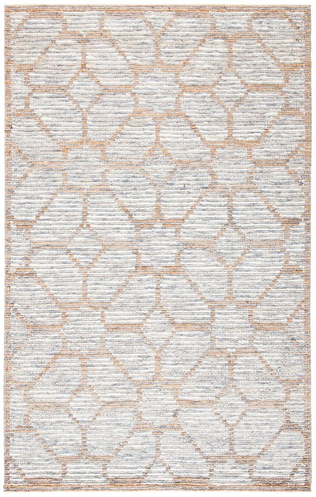 Safavieh NF218B-5 Natural Fiber Boca 5 x 8 (ft) Synthetic Gray Rectangular Indoor Abstract Area rug
