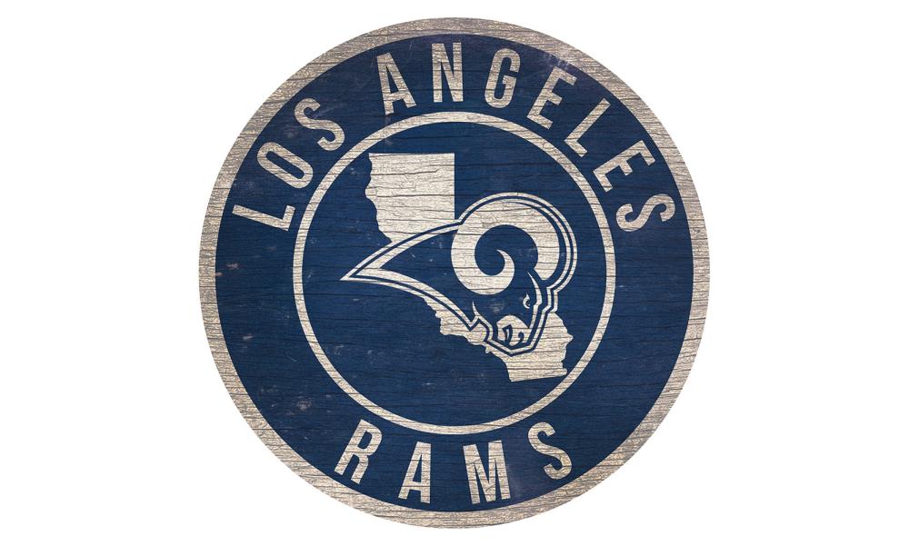 Los Angeles Rams 12 Landscape Circle Sign