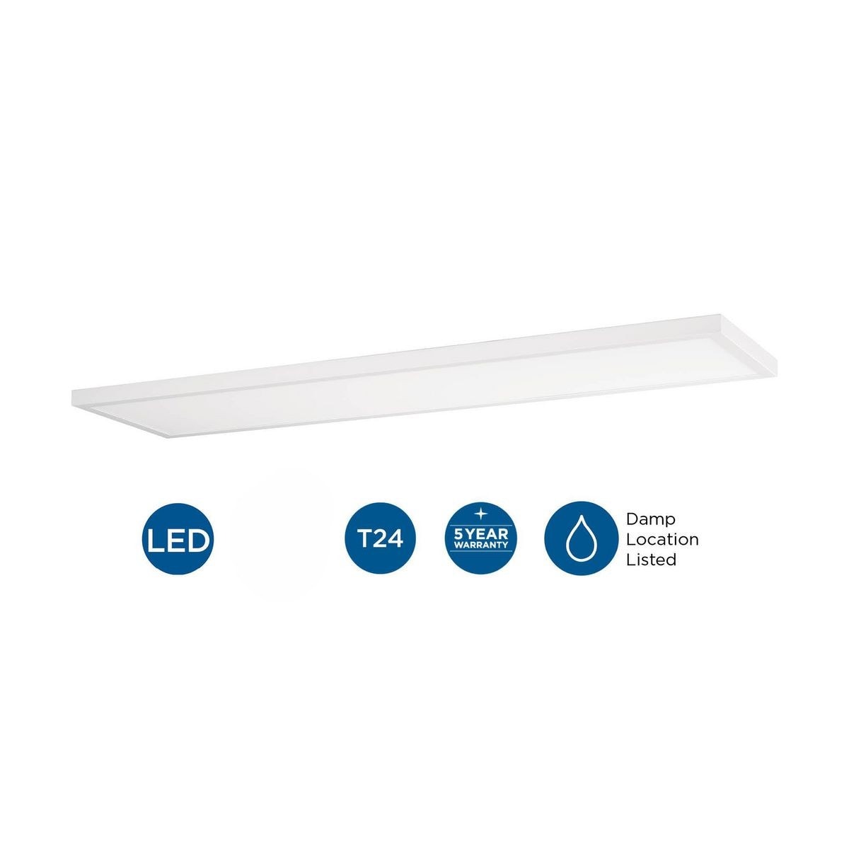 Everlume 48" Satin White LED Linear Bathroom Panel Light