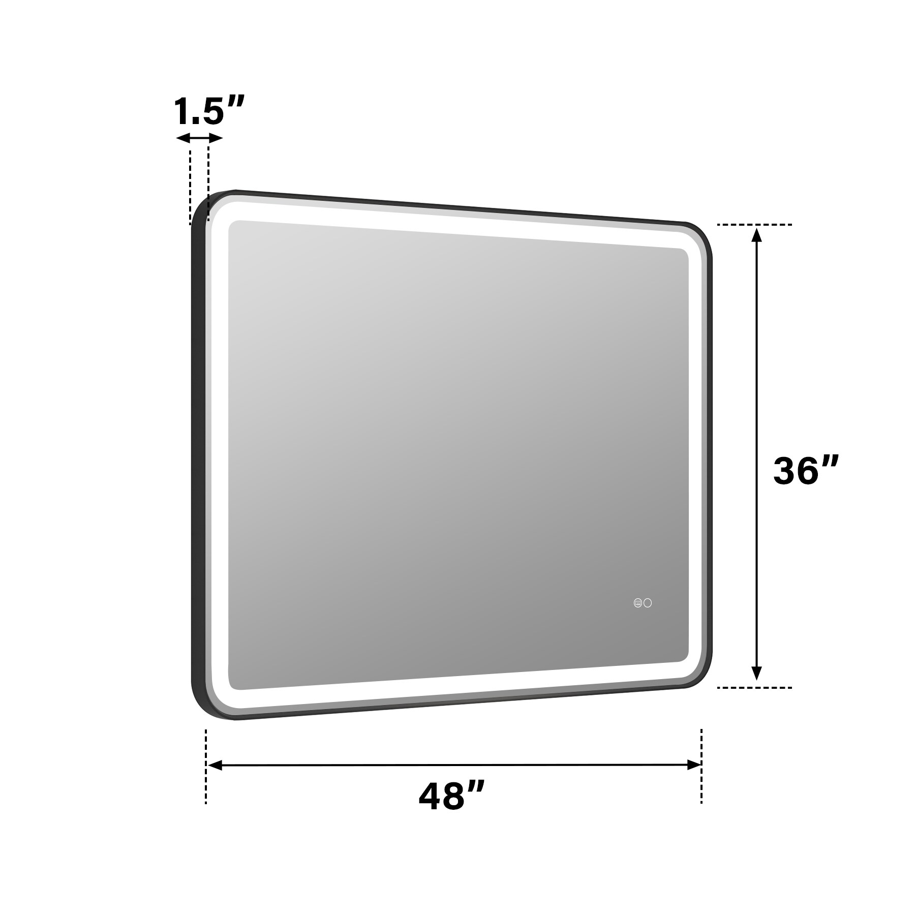 WELLFOR W9FM4836MB Framed-Bath-Mirrors - View #8