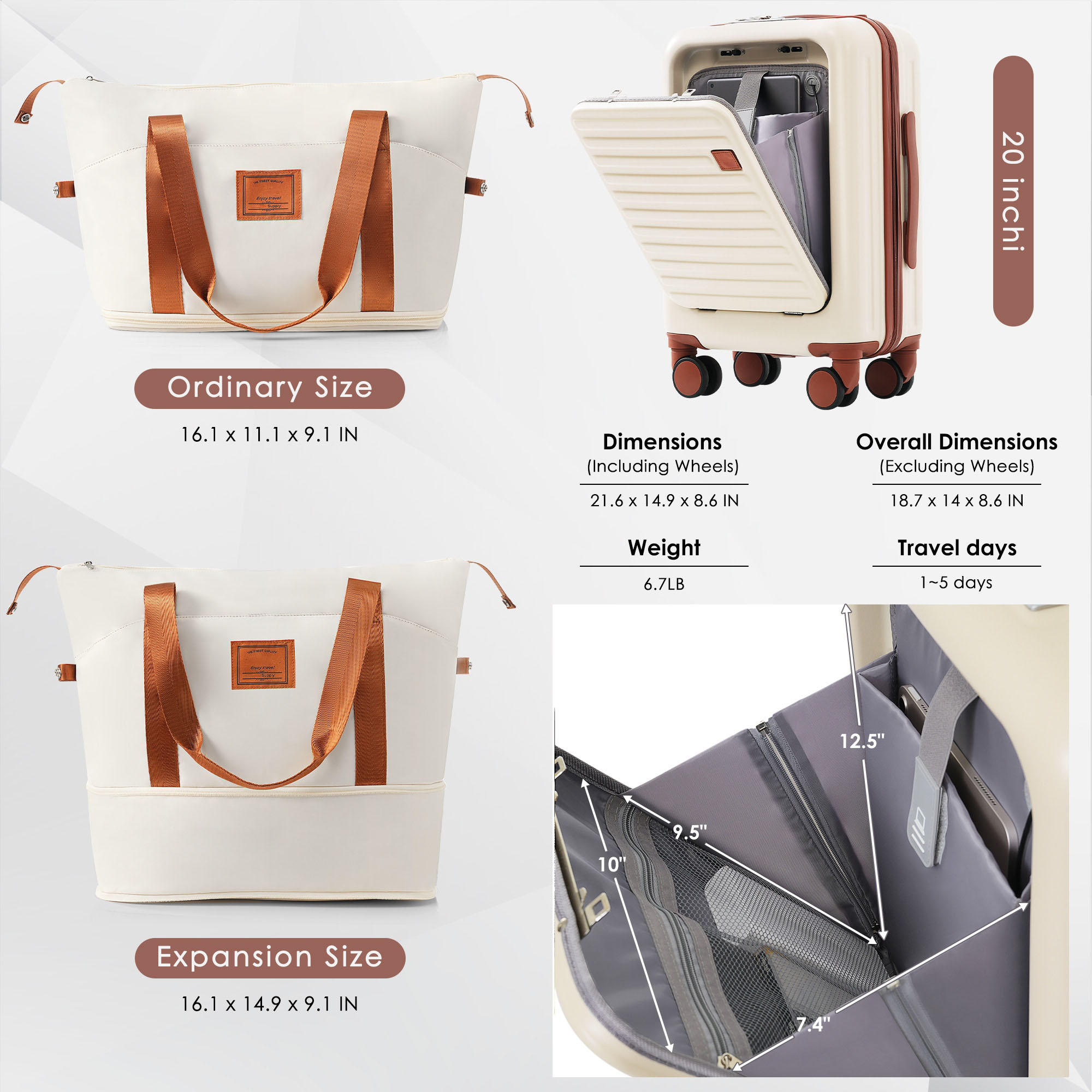 SINOFURN SYD9600008IR Luggage-And-Luggage-Sets - View #6