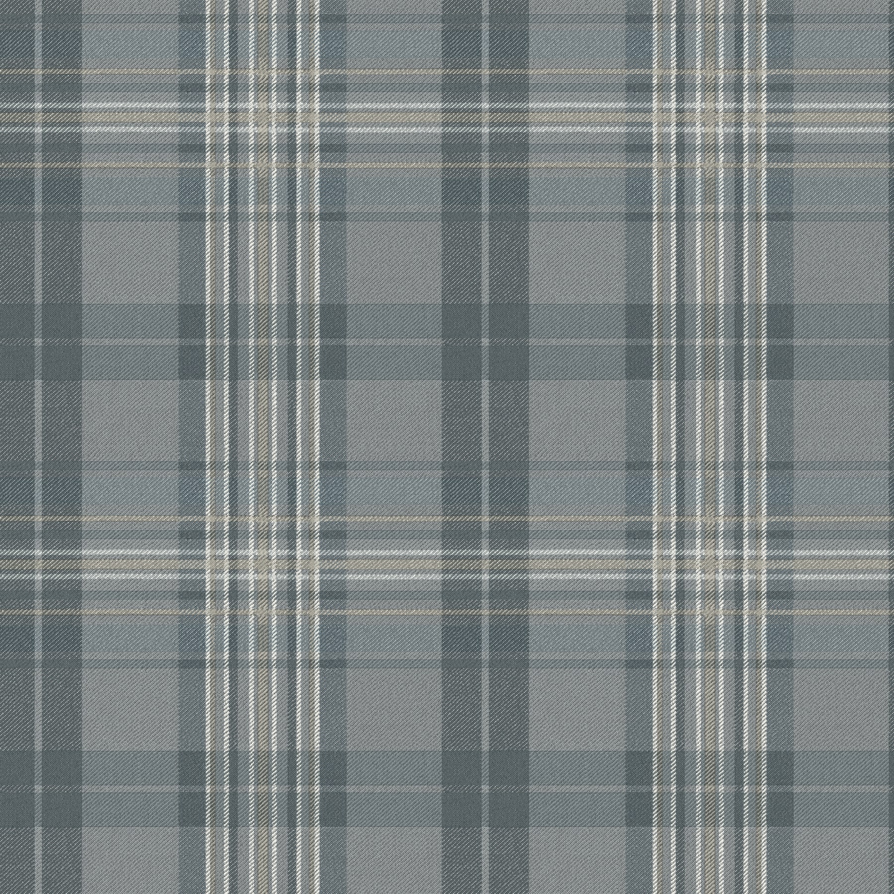 Chesapeake 3123-330214 Homestead 56.4-sq ft Slate Non-woven Plaid Prepasted Water Activated Paste Wallpaper