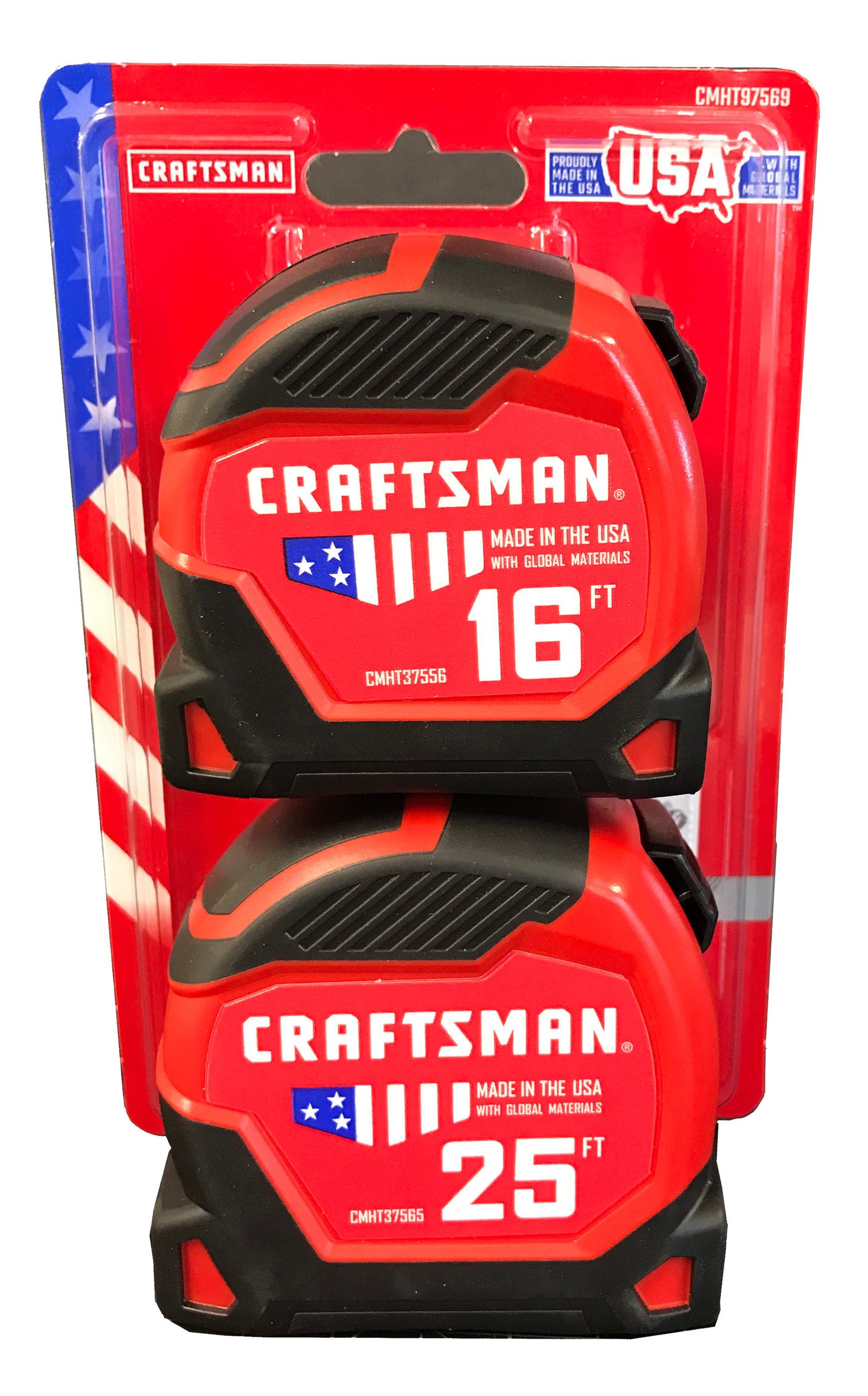 2-Pack Craftsman Compact Easy Grip 25-ft Tape Measure only $9.98