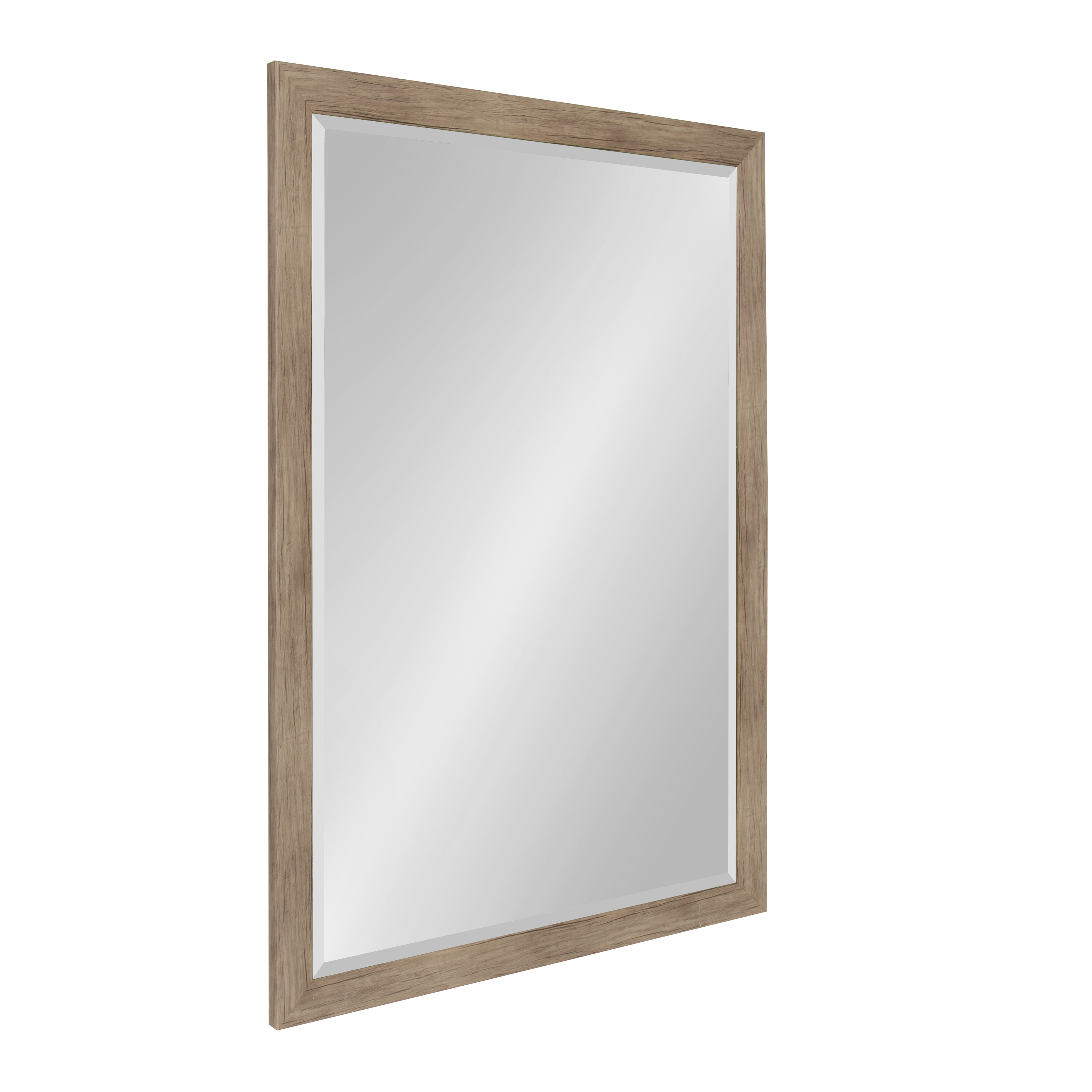 Rustic Brown Rectangular Wall Mirror, 27x39, Modern Farmhouse Design
