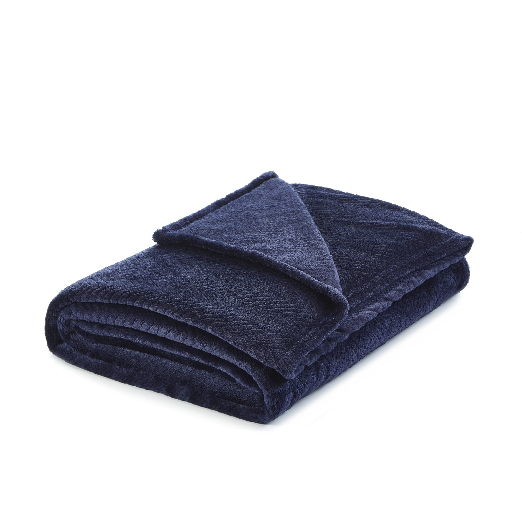 Cozy Tyme B174-20NYT-LS Marciela Navy 60-in x 70-in Polyester Throw