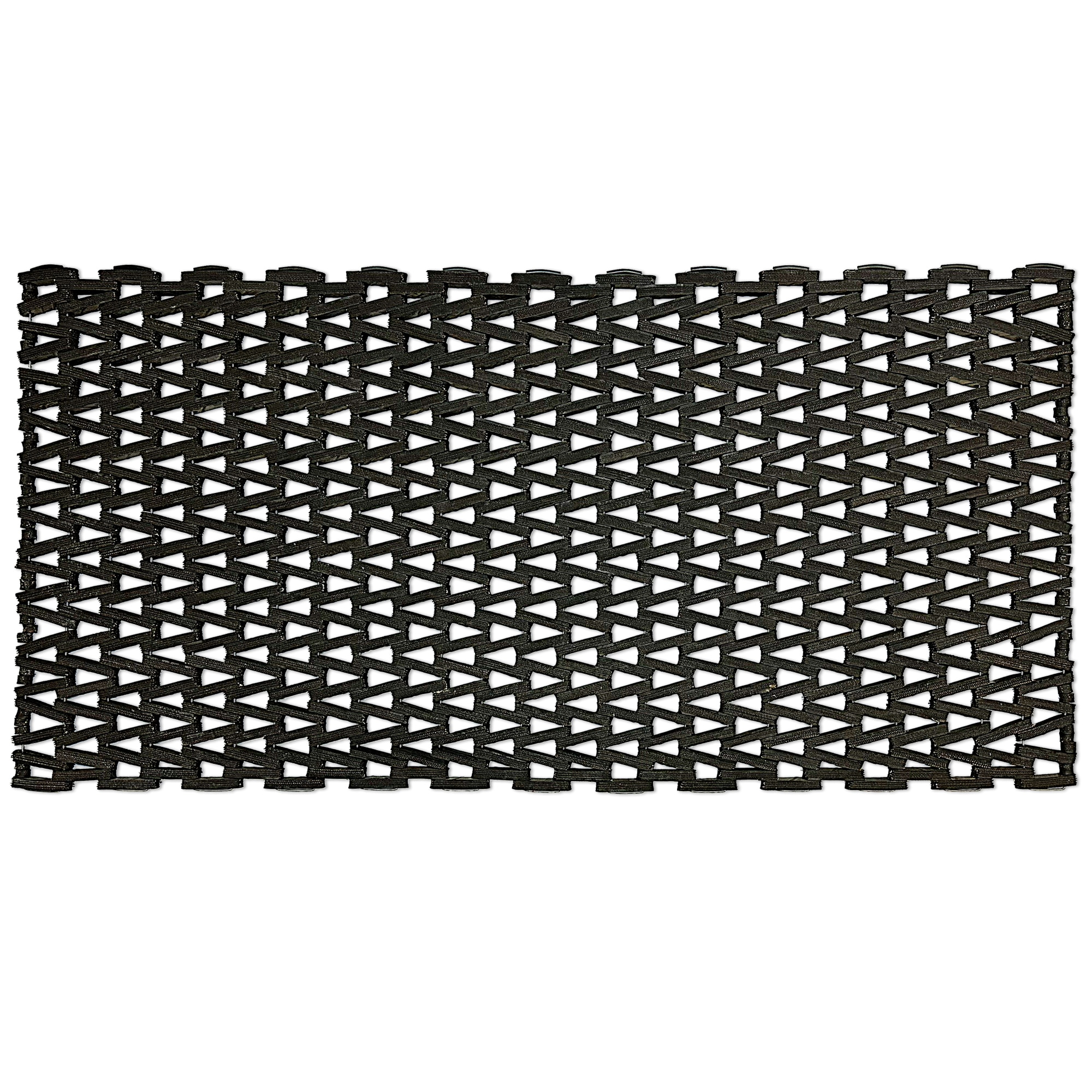 Durable Corporation 108H2448 2-ft x 4-ft Black Recycled rubber Rectangular Outdoor Decorative Home Door mat