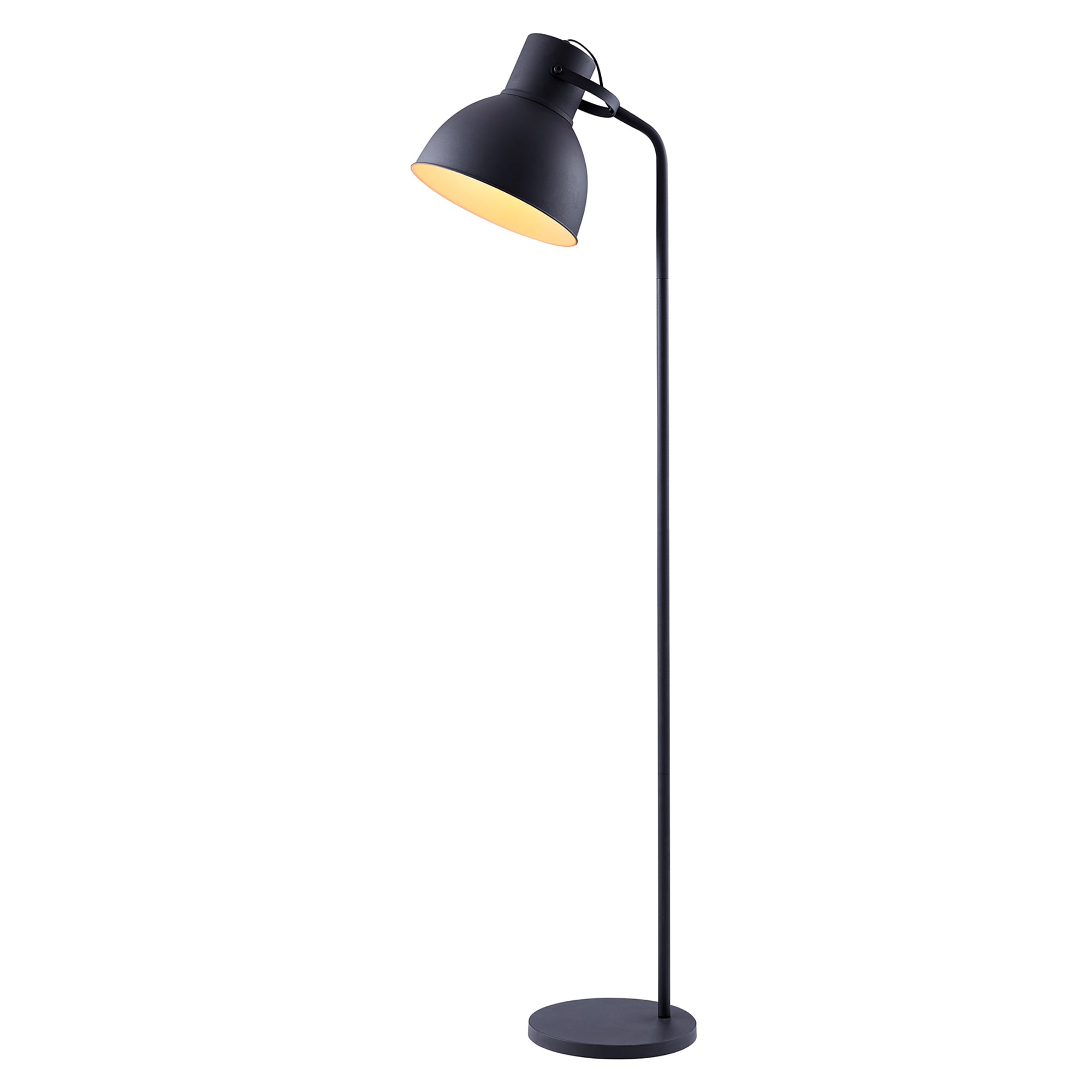 Teamson Home Aaron 70.8-in Black Shaded Lamp in the Floor department at