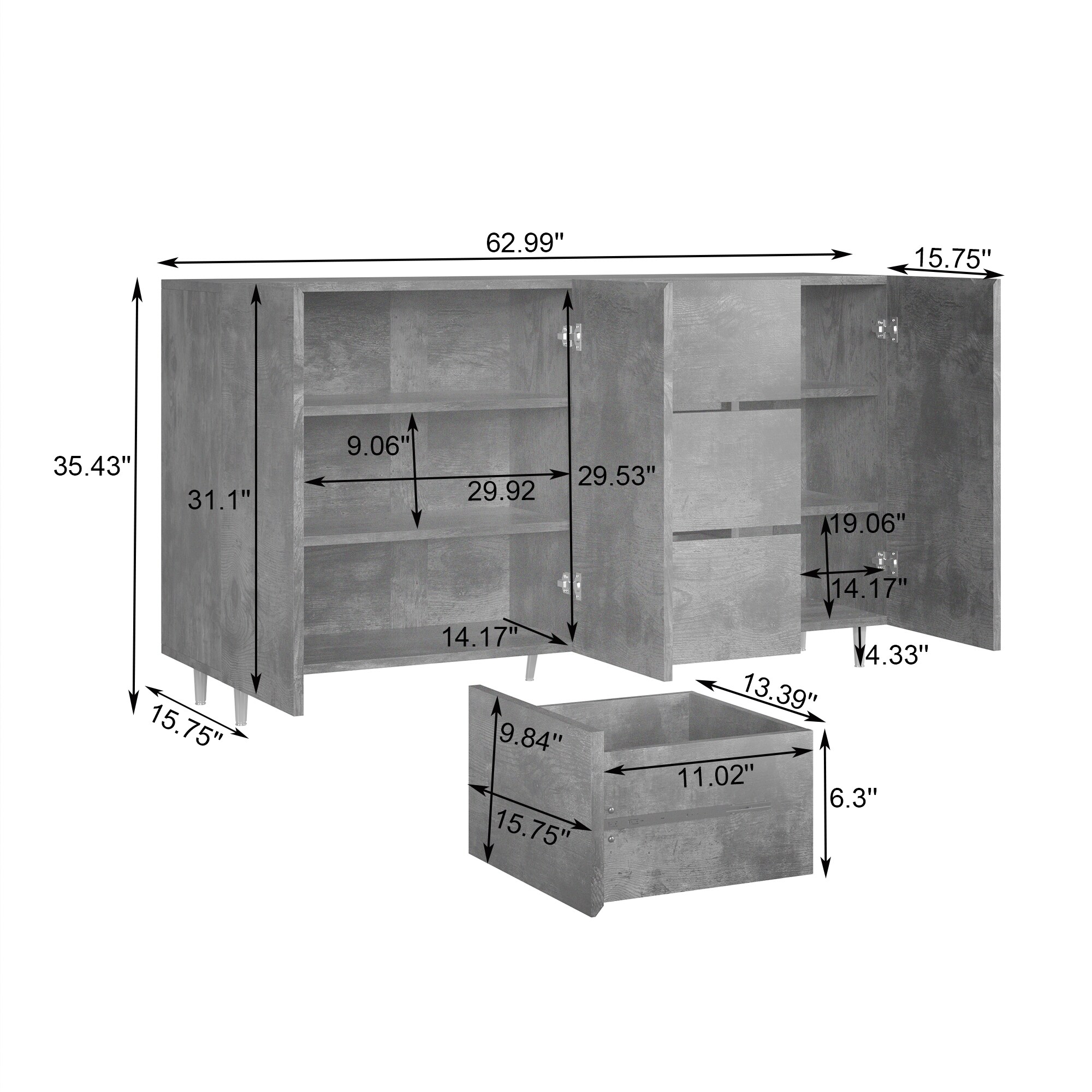 Bybafun YD2700122 Dining-Kitchen-Storarge - View #3