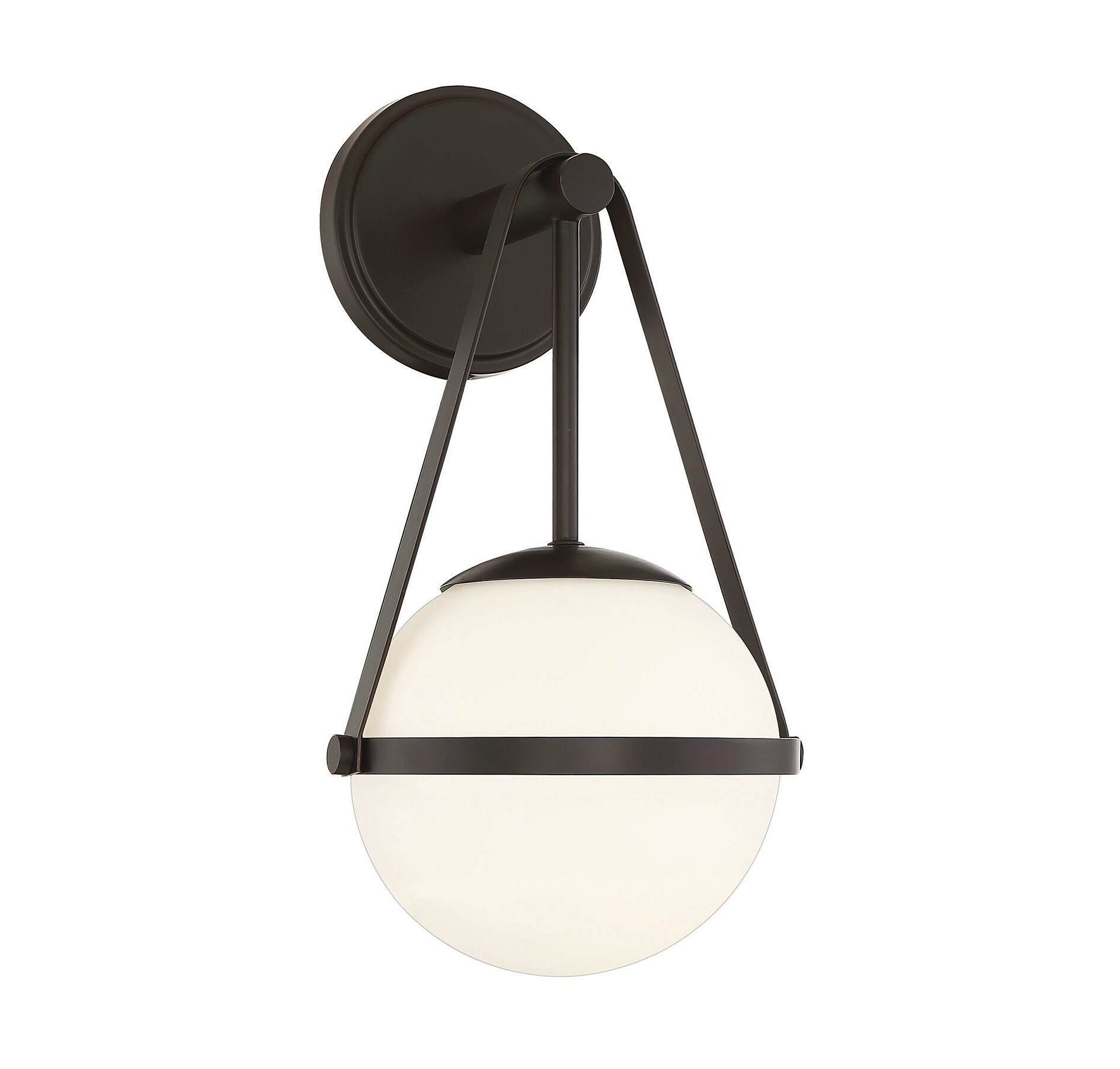 Savoy House Essentials 9-1911-1-89 Polson 8-in W 1 -Light Matte Black Mid-century Wall Sconce