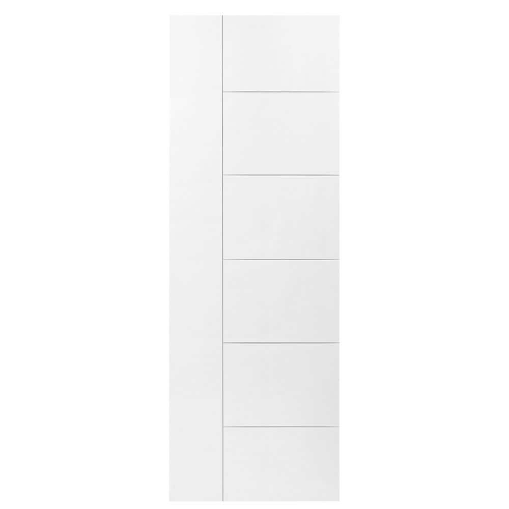 Masonite 1446678 Berkley 28-in x 80-in Primed Flush Smooth Hollow core Primed Molded composite Slab Door