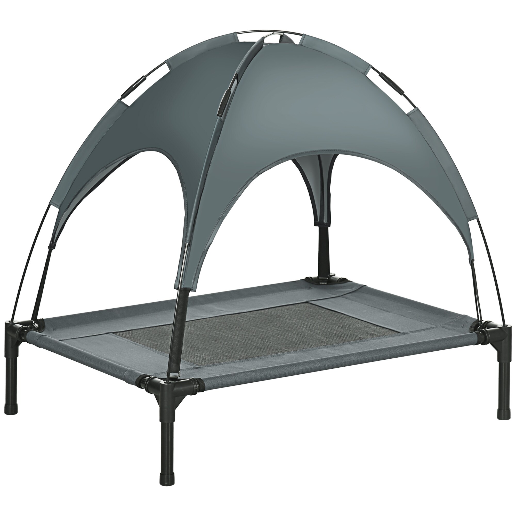 PawHut D04-058 30 Elevated Dog Cot UV Canopy​