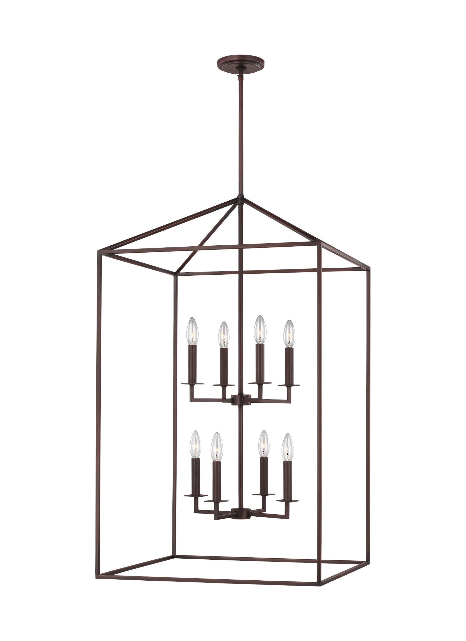 Bronze Eight-Light LED Island Pendant